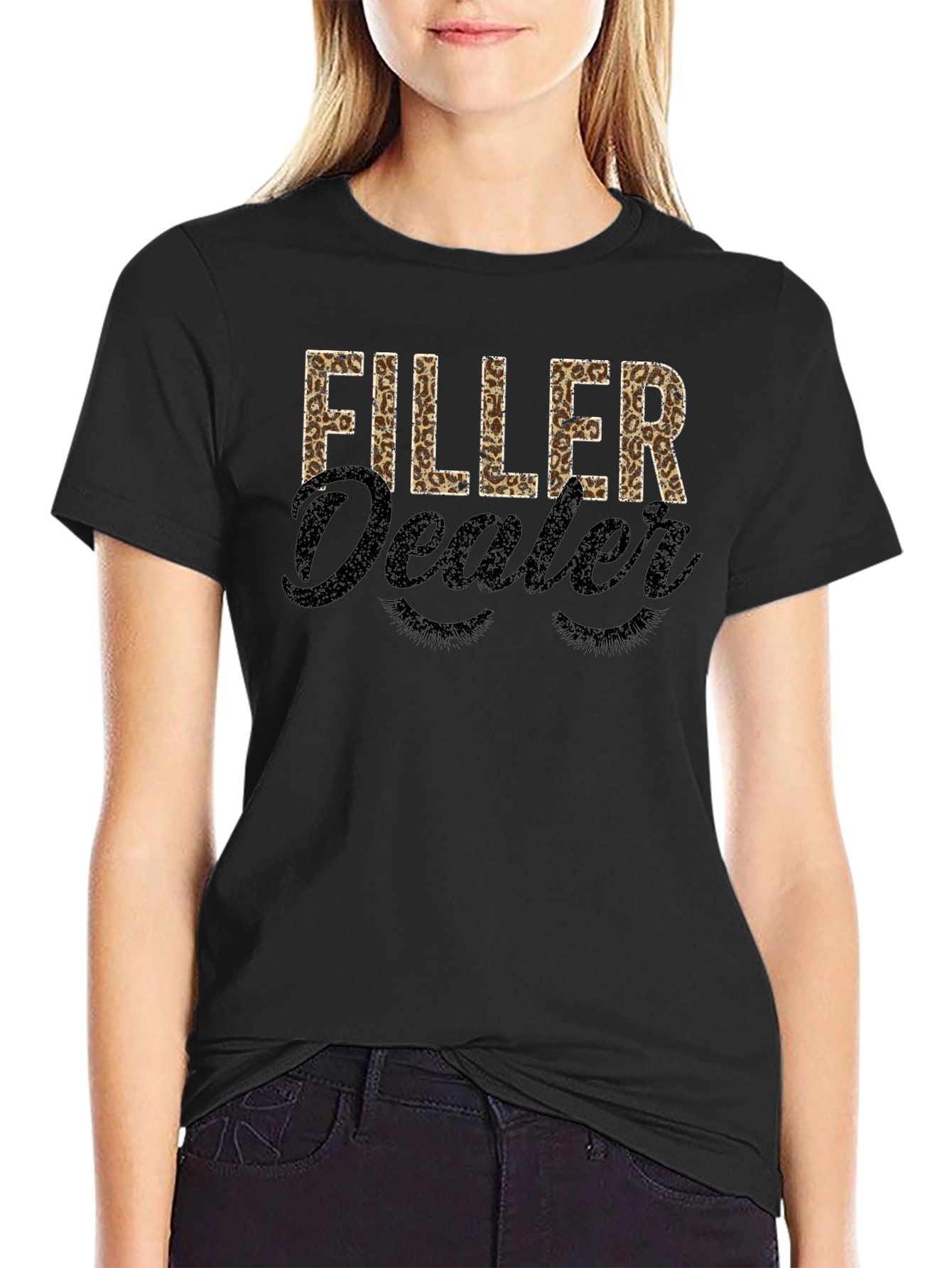 Filler Dealer Graphic Tee - Leopard Print