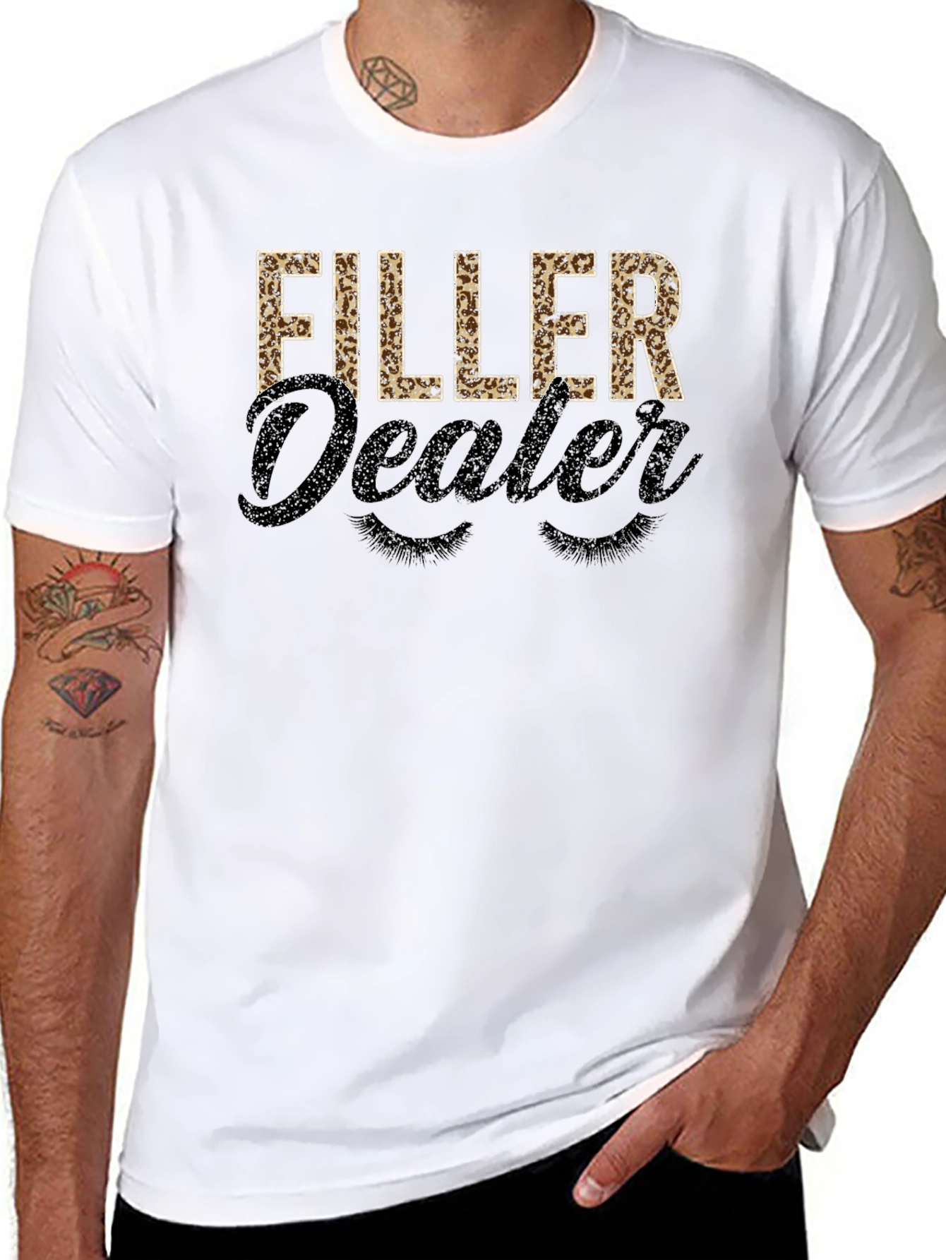 Filler Dealer Graphic Tee - Leopard Print