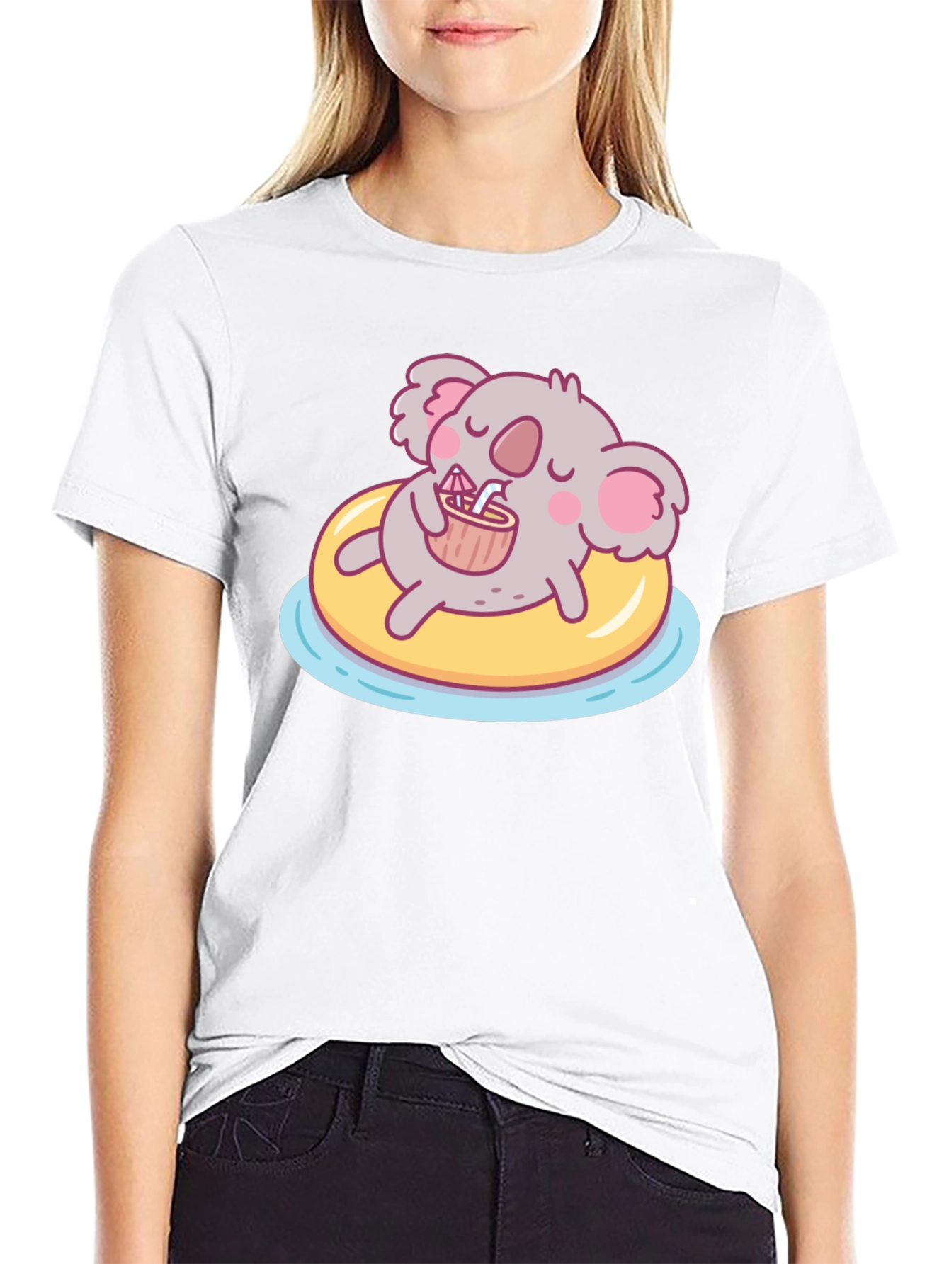 Koala Pool Party Graphic Tee - Black