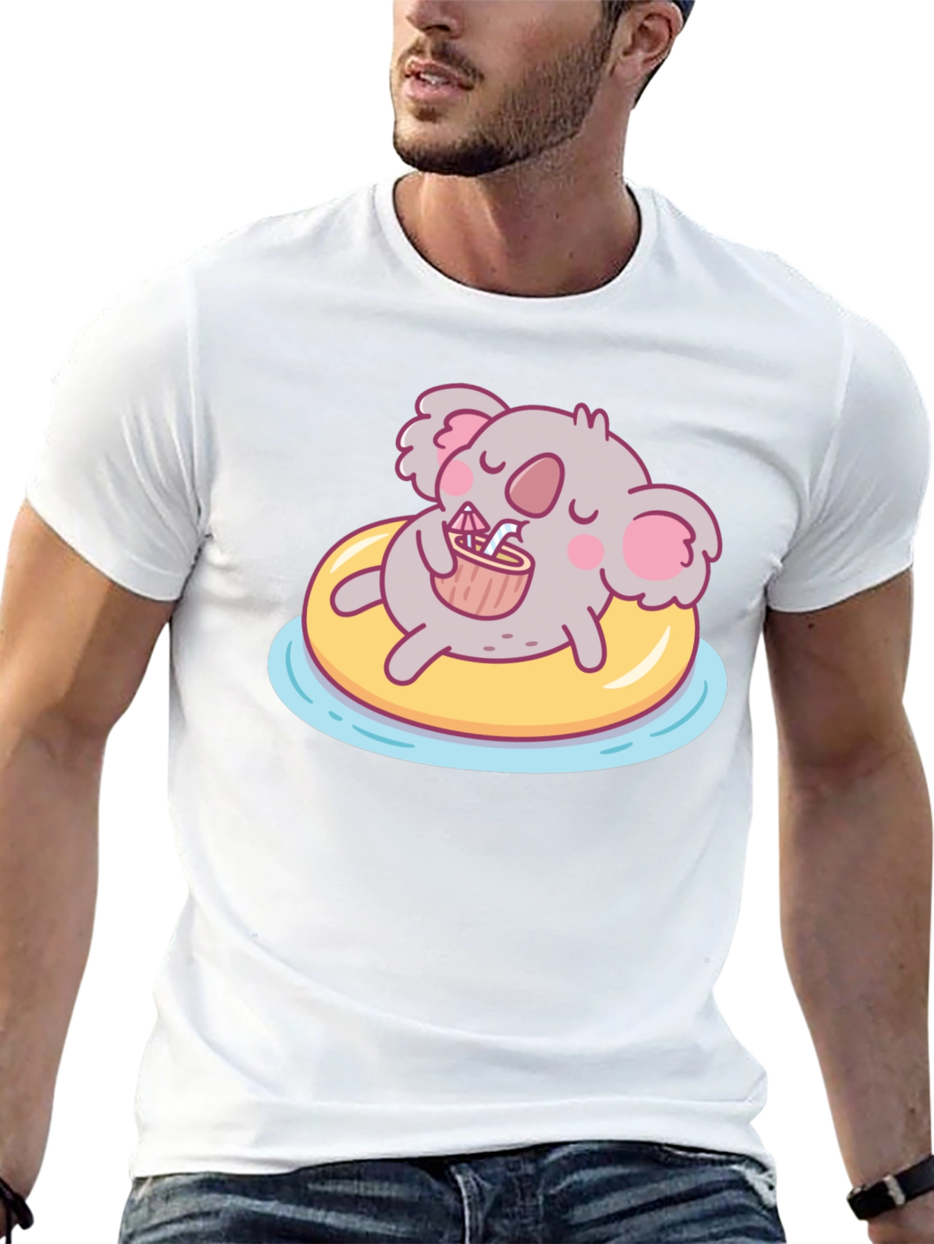 Koala Pool Party Graphic Tee - Black