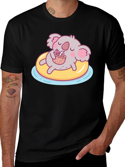Koala Pool Party Graphic Tee - Black
