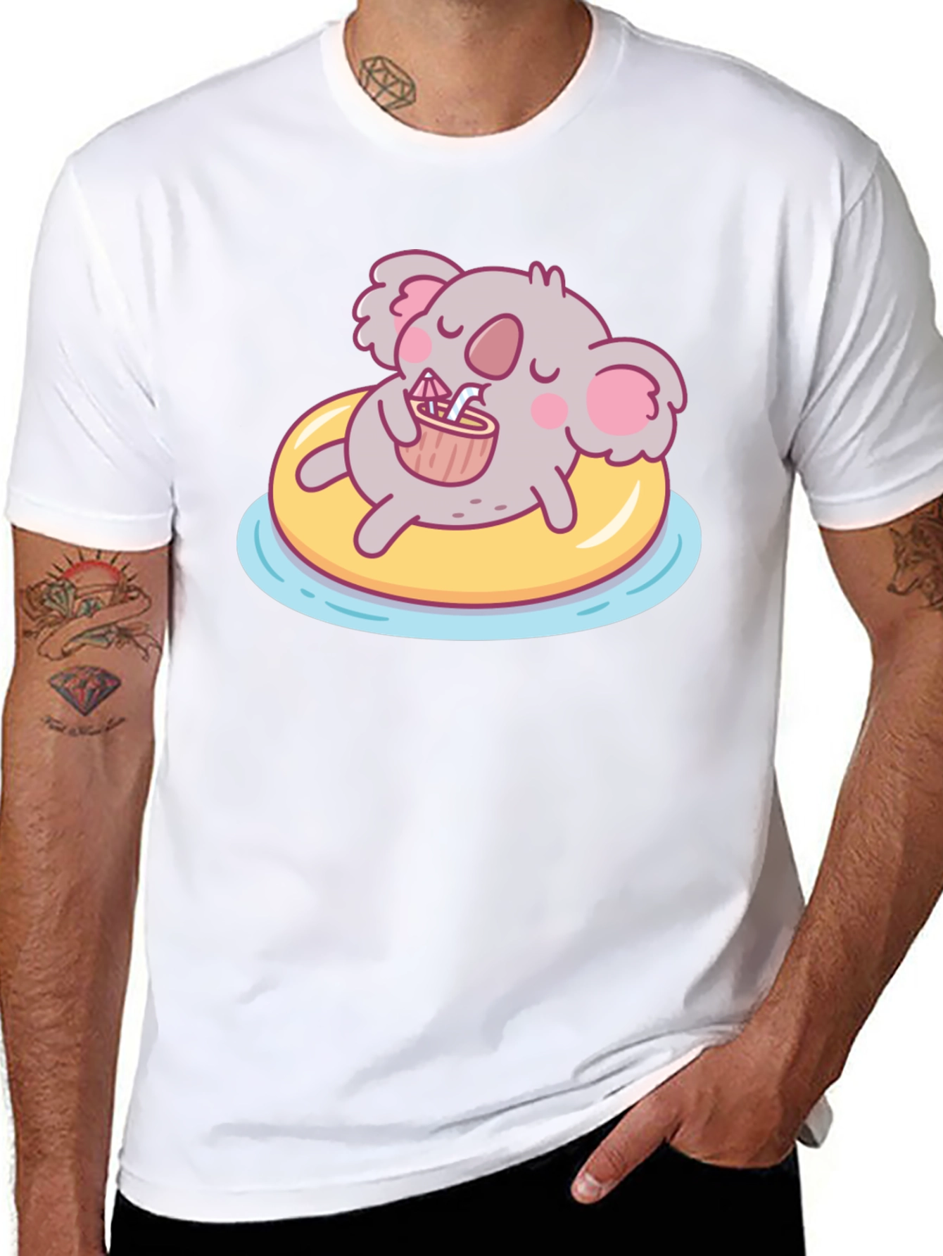 Koala Pool Party Graphic Tee - Black