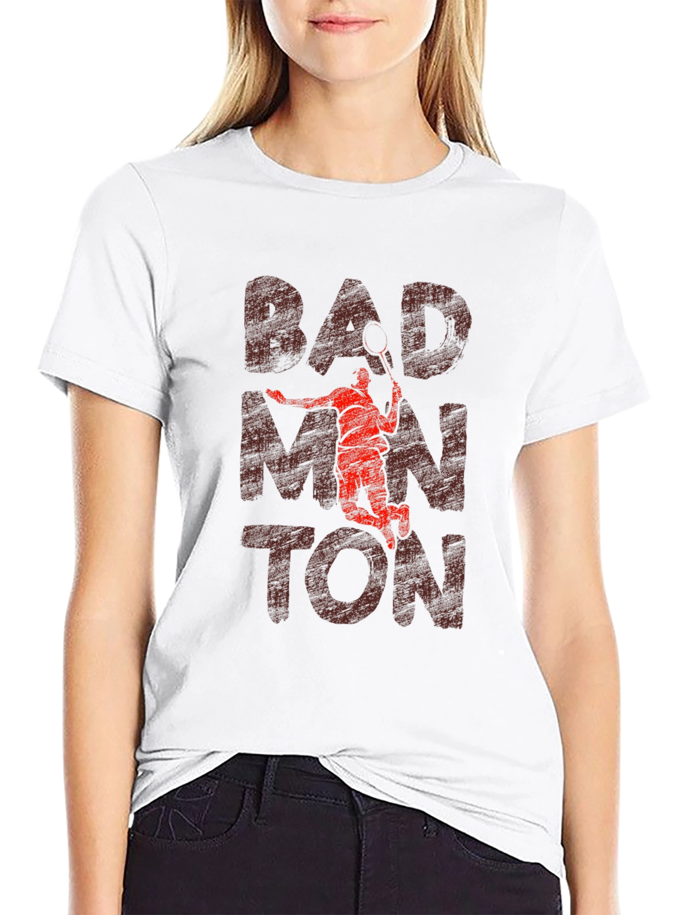 Badminton Graphic Tee - Sporty Casual T-Shirt