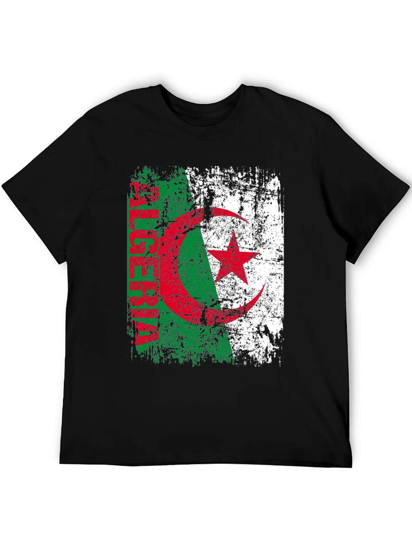 Algeria Flag T-Shirt - Distressed Design