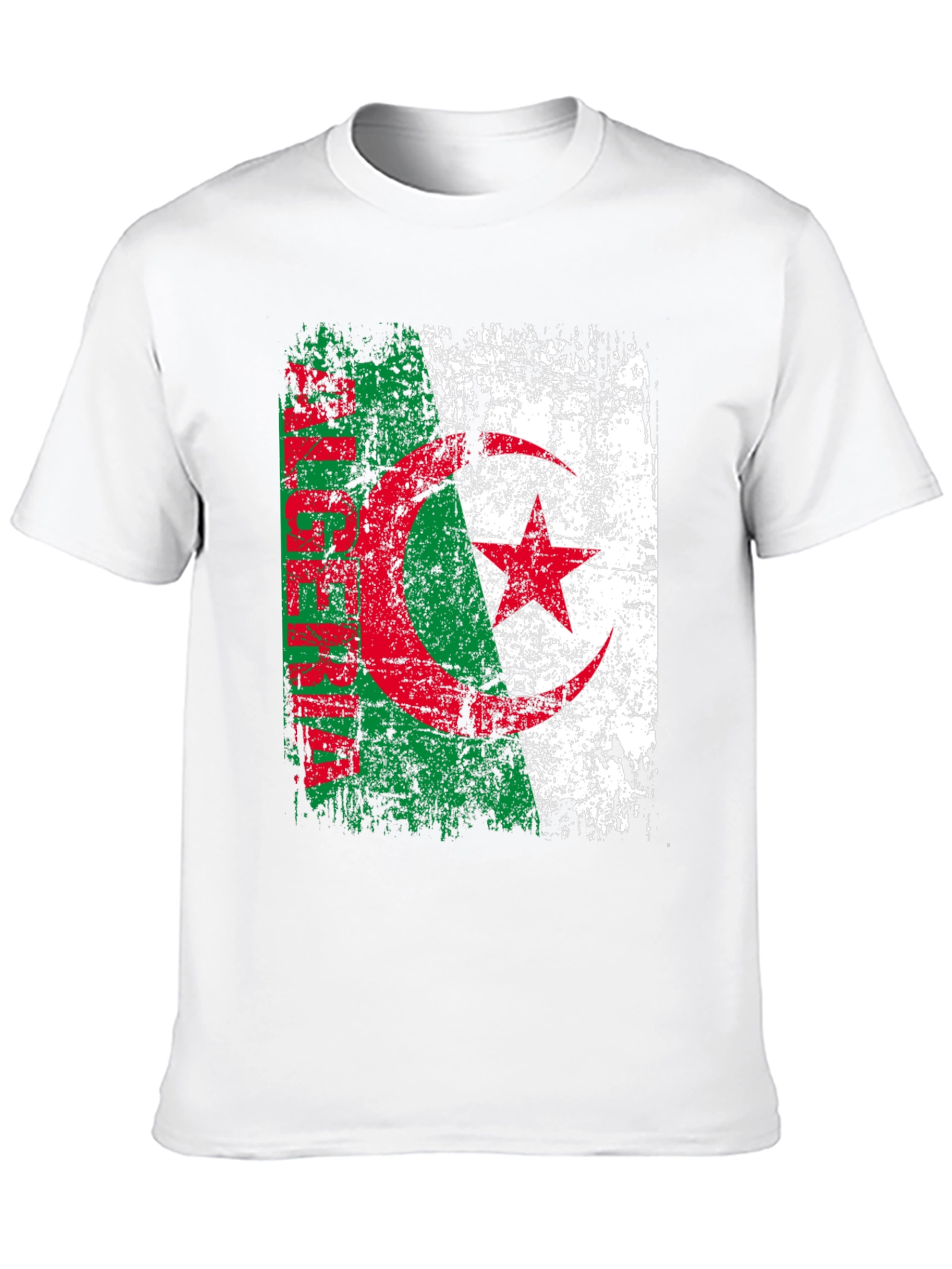 Algeria Flag T-Shirt - Distressed Design