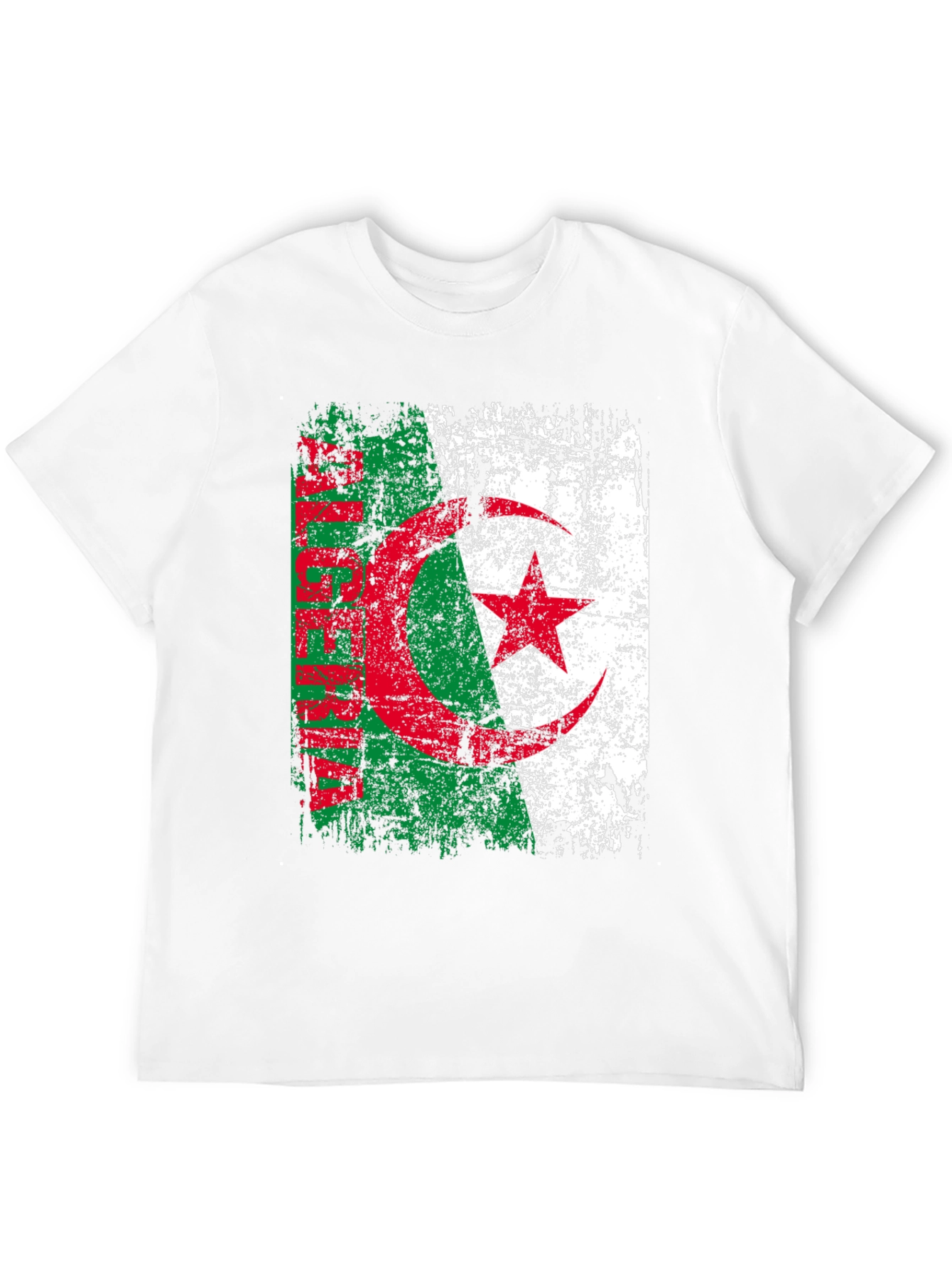 Algeria Flag T-Shirt - Distressed Design