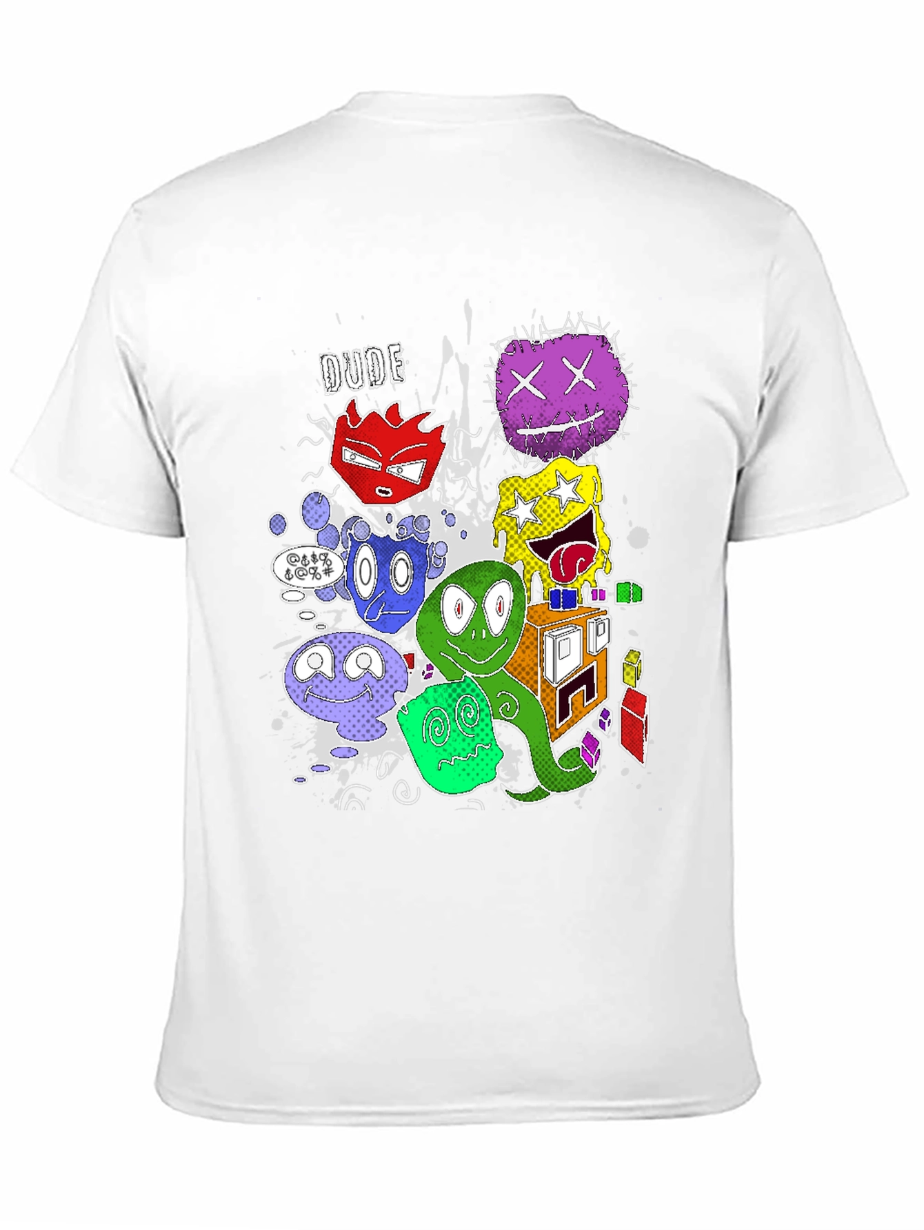 Cartoon Monster Graphic Black T-Shirt