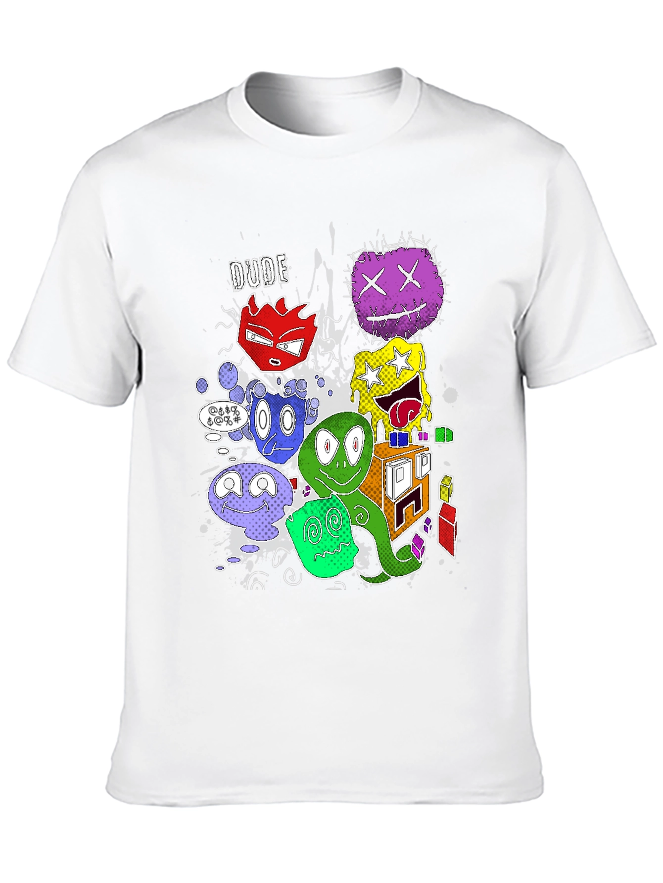 Cartoon Monster Graphic Black T-Shirt