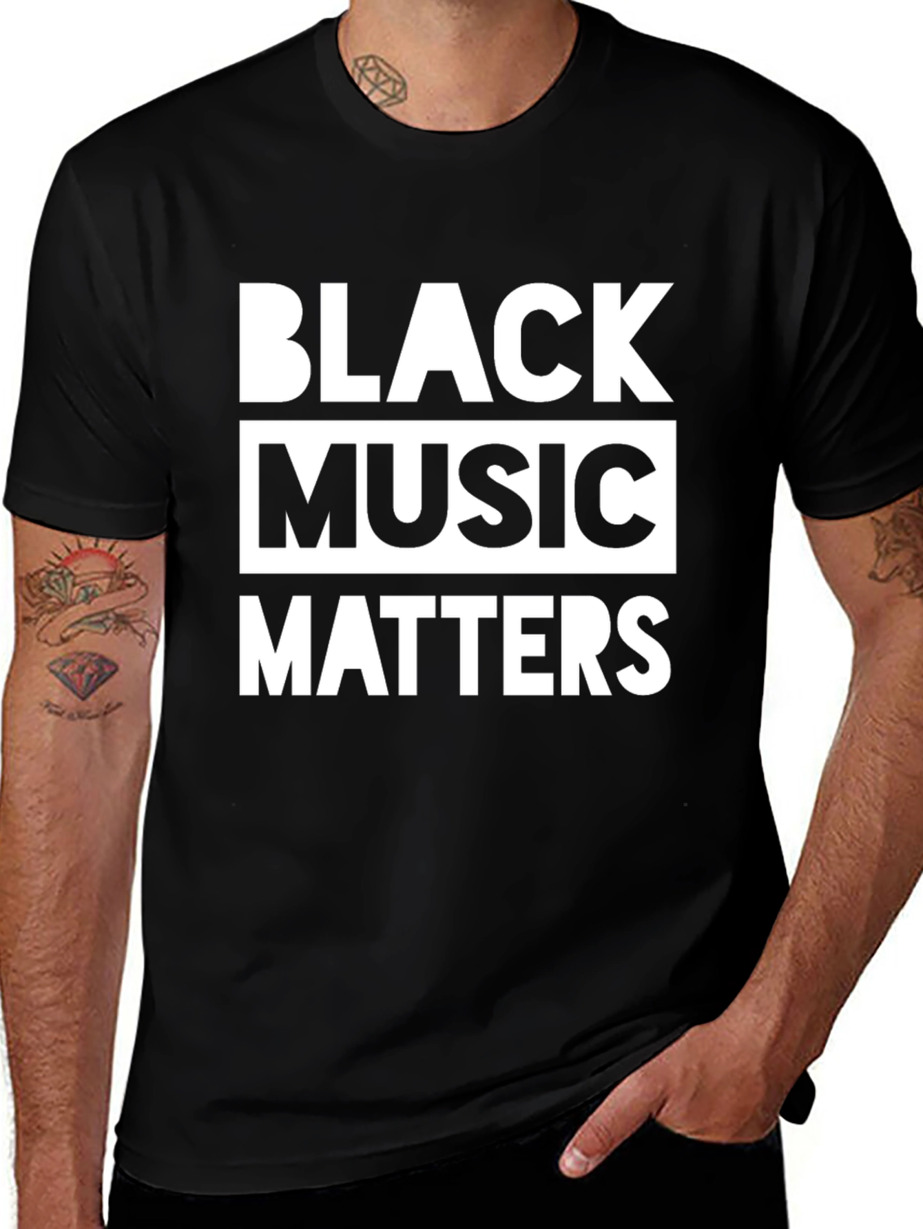 Black Music Matters Graphic Tee - Stylish Statement Shirt