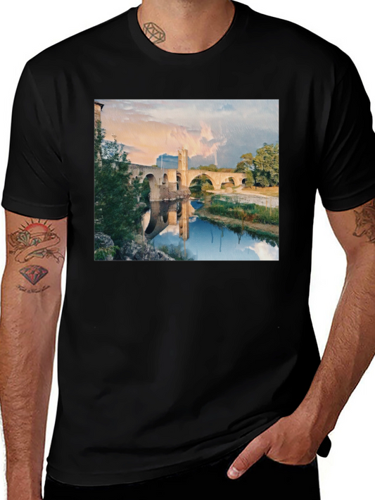Bridge Scene Black T-Shirt