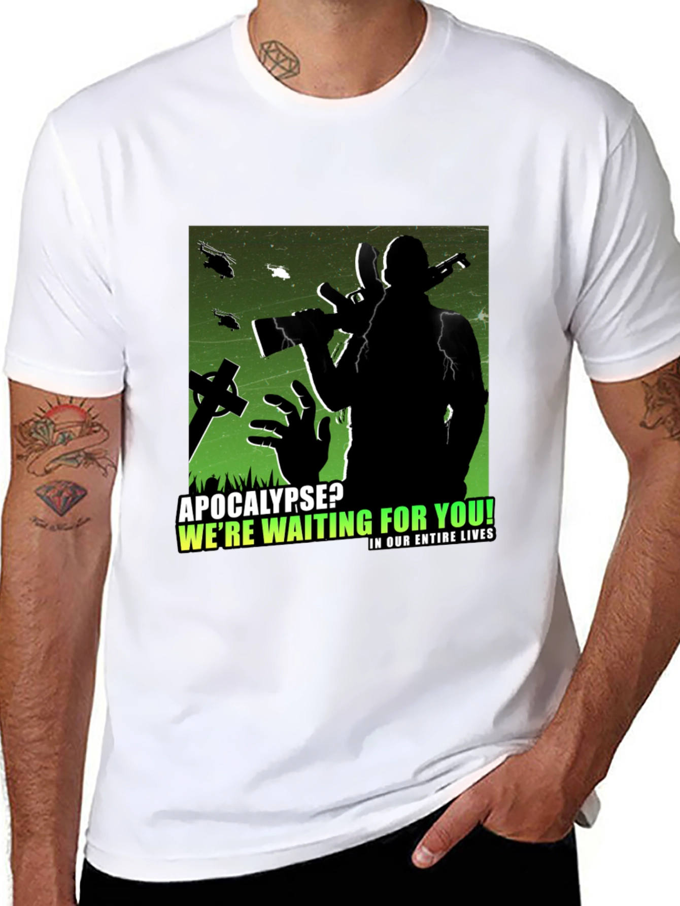 Apocalypse Ready Tee:  Zombie Hunter Graphic T-Shirt