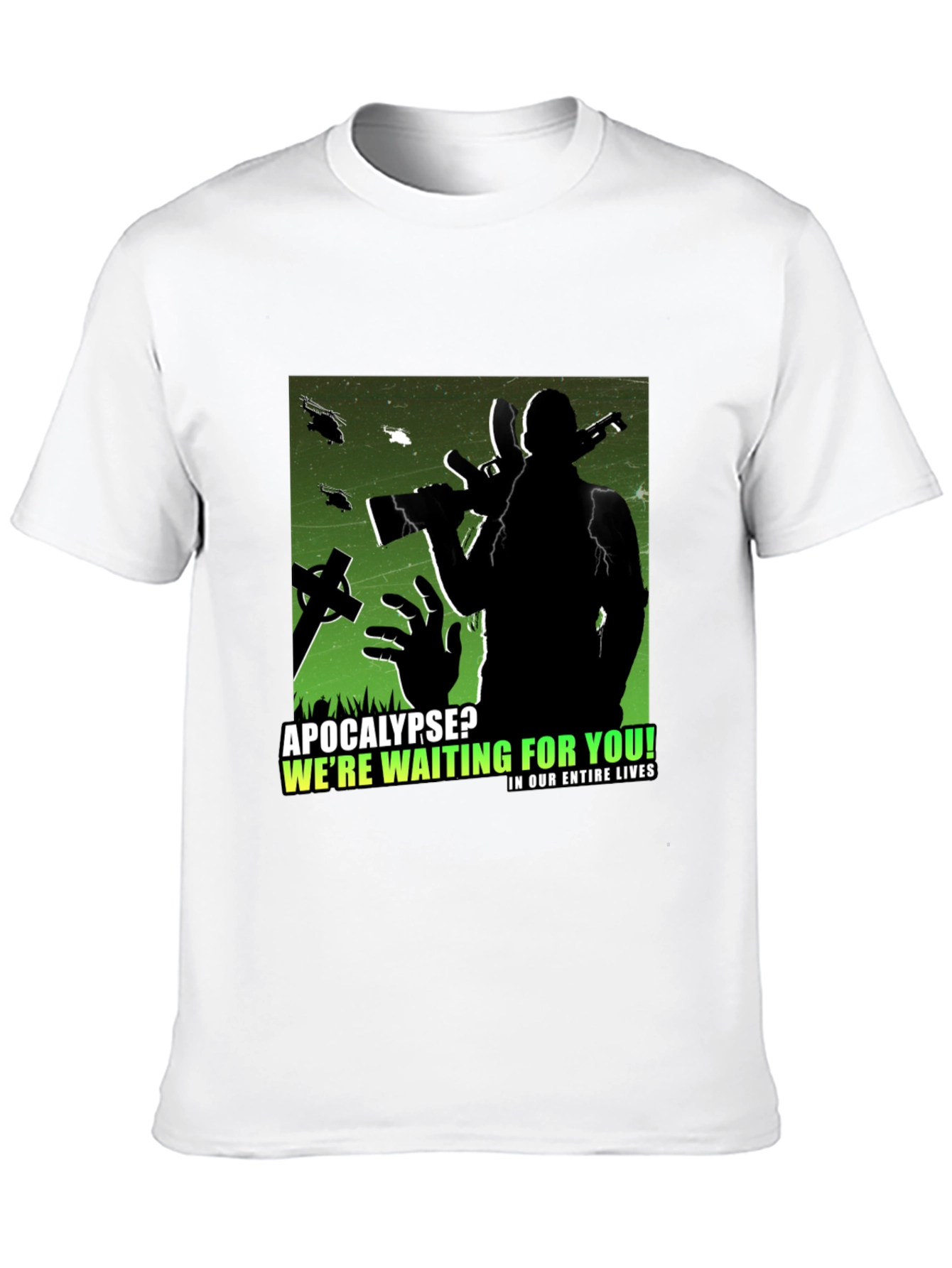 Apocalypse Ready Tee:  Zombie Hunter Graphic T-Shirt