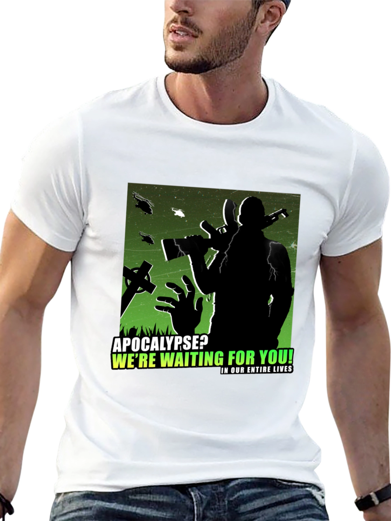 Apocalypse Ready Tee:  Zombie Hunter Graphic T-Shirt