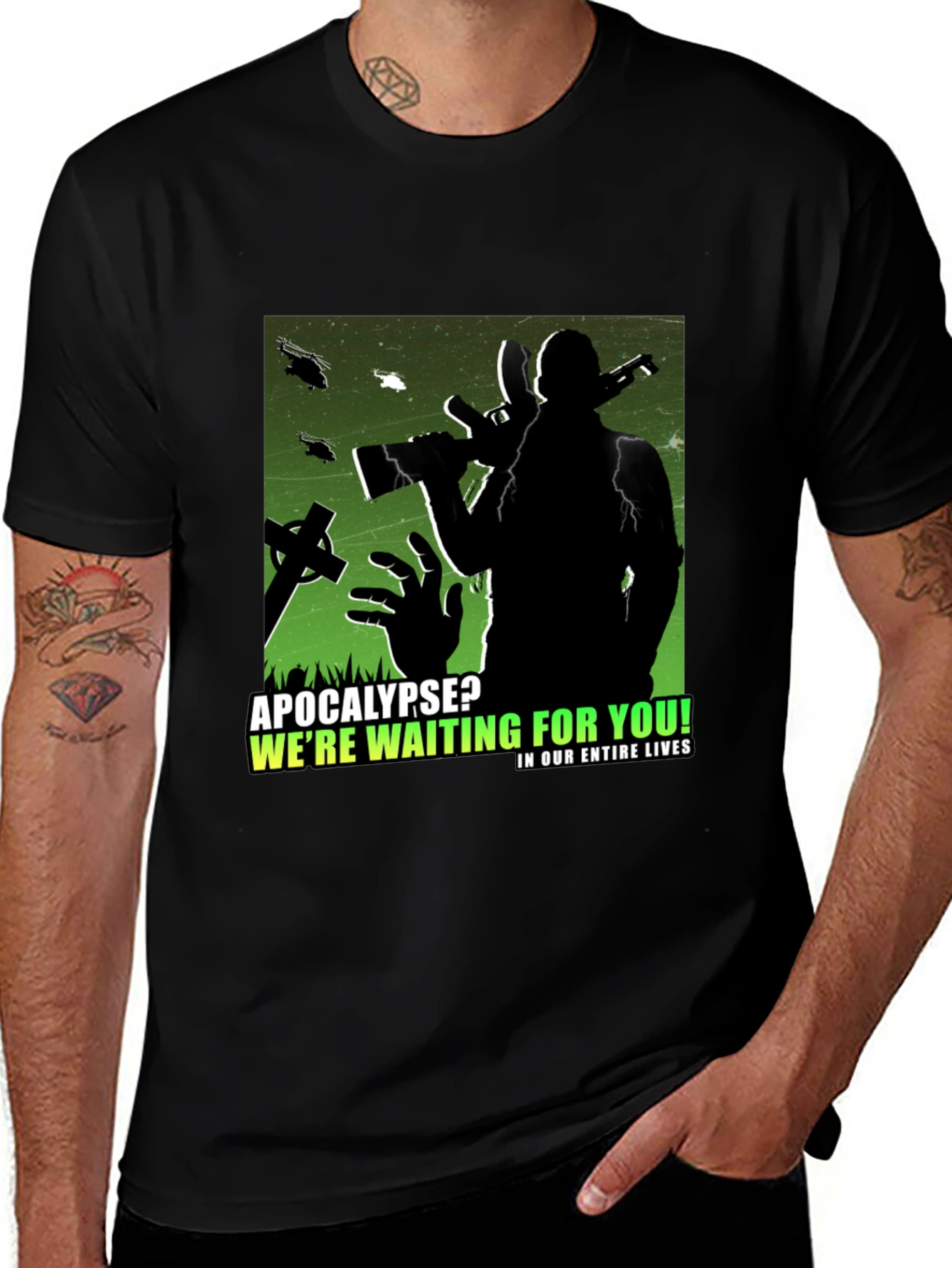 Apocalypse Ready Tee:  Zombie Hunter Graphic T-Shirt