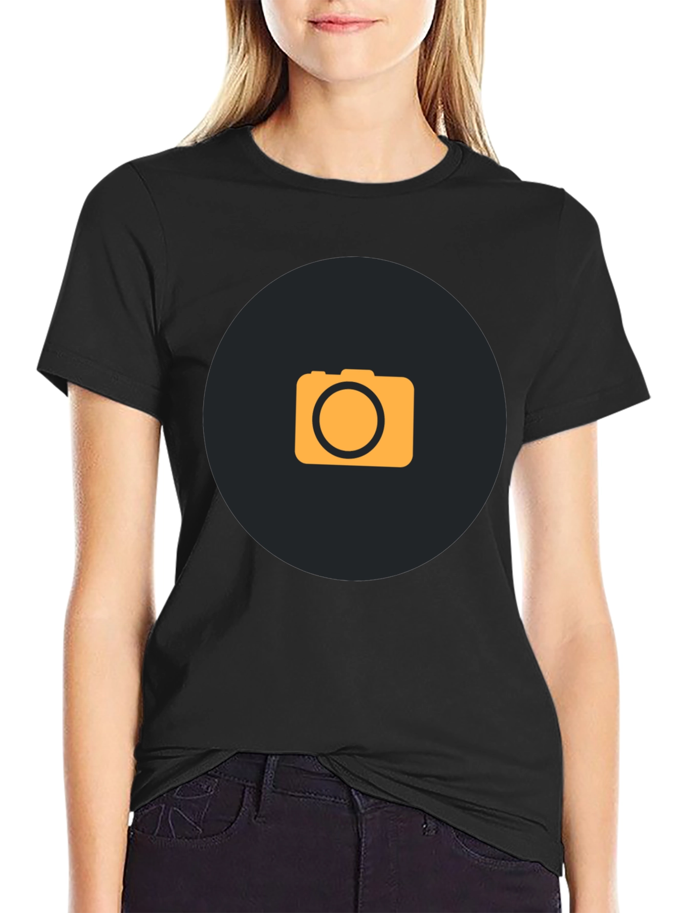 Camera Graphic T-Shirt - Stylish Black Tee