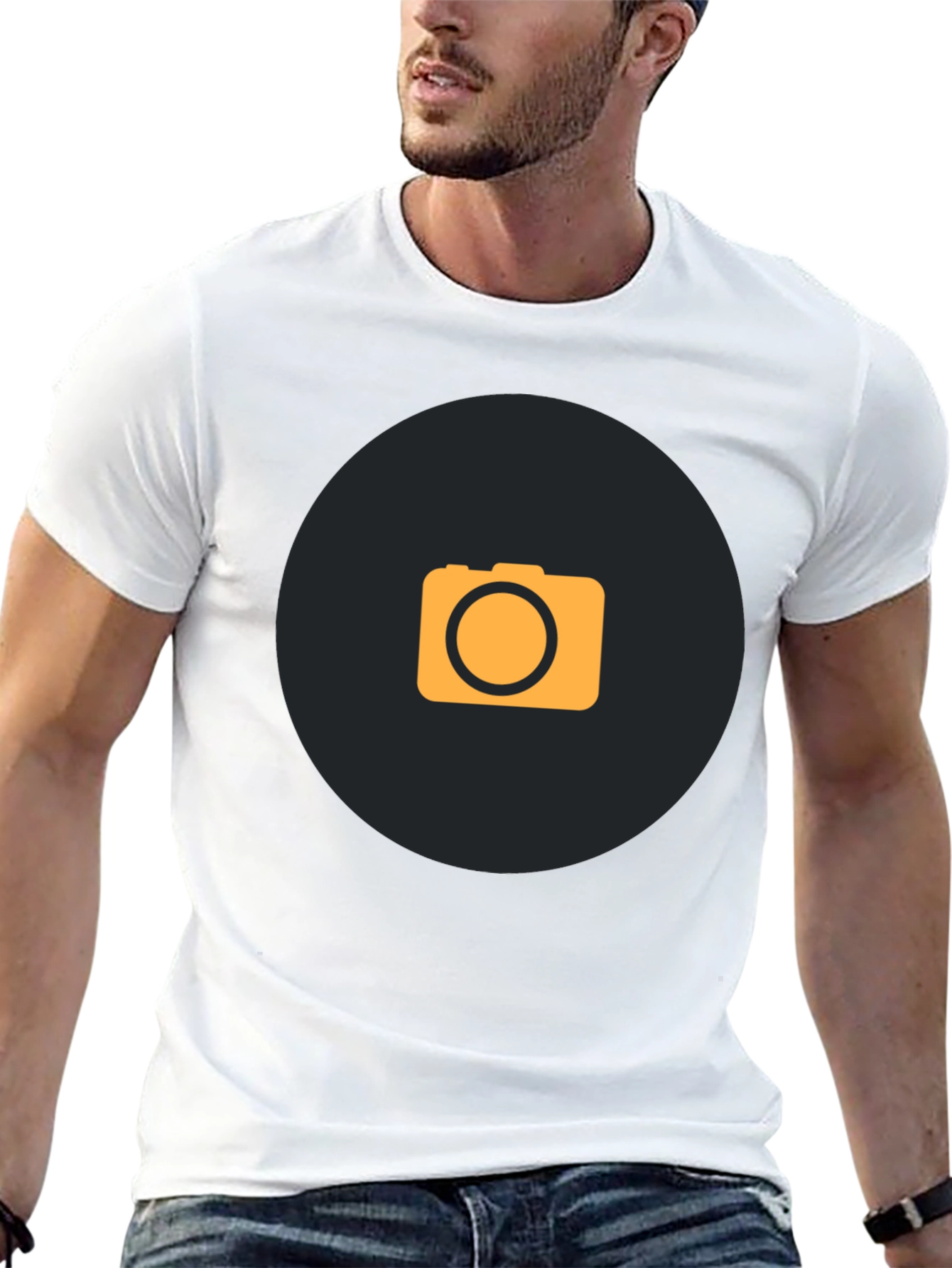Camera Graphic T-Shirt - Stylish Black Tee