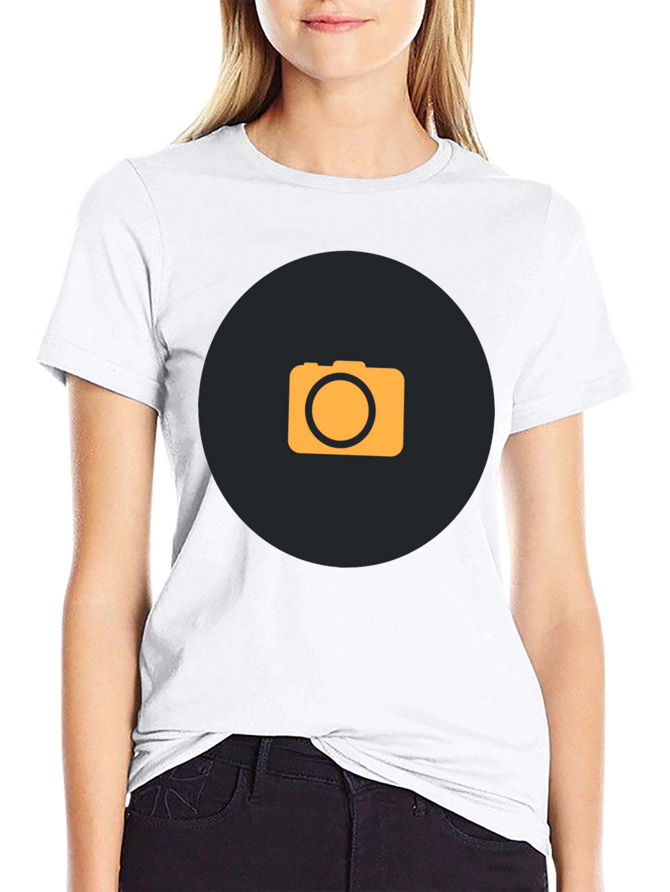 Camera Graphic T-Shirt - Stylish Black Tee