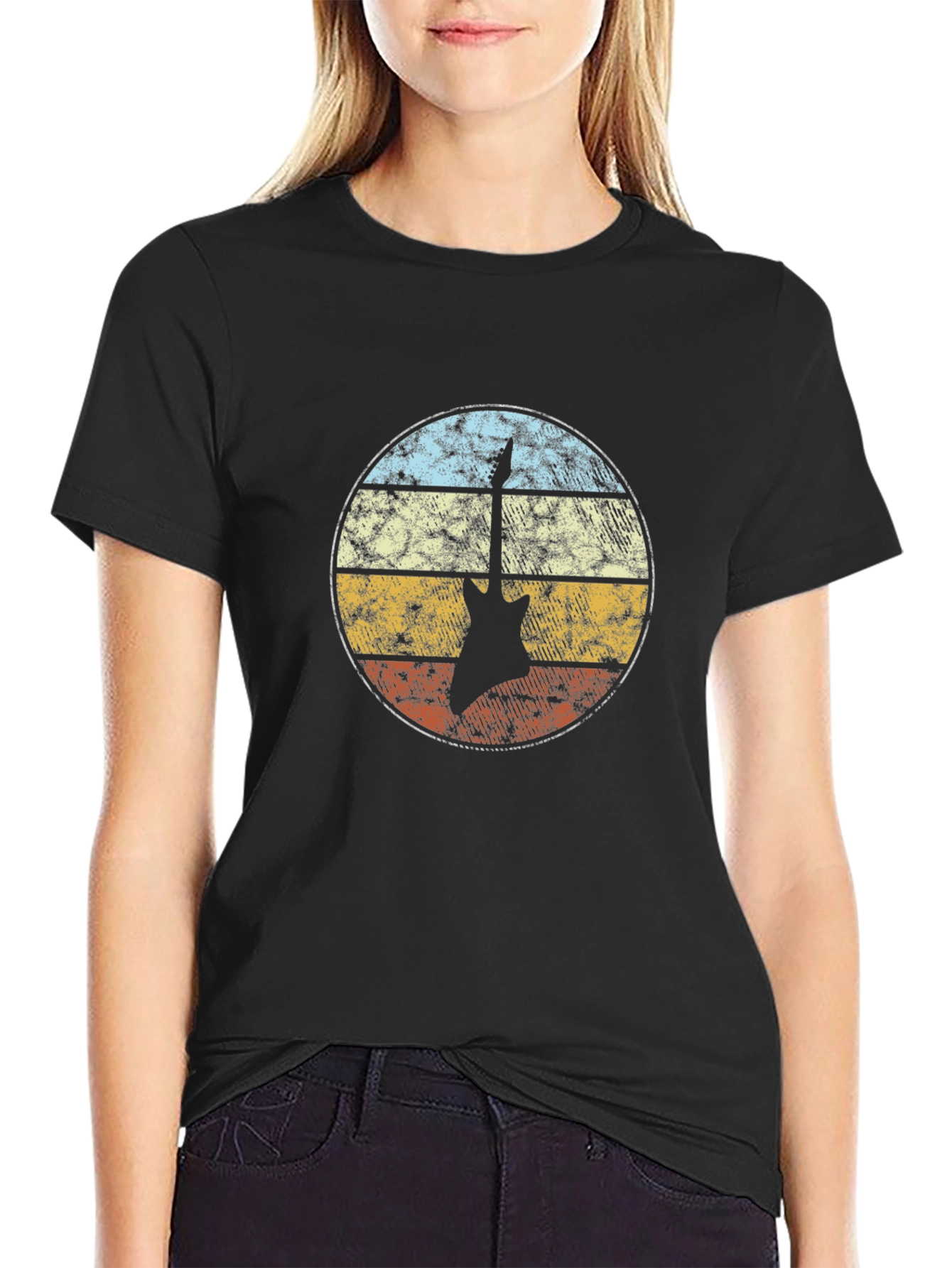 Retro Guitar Sunset T-Shirt