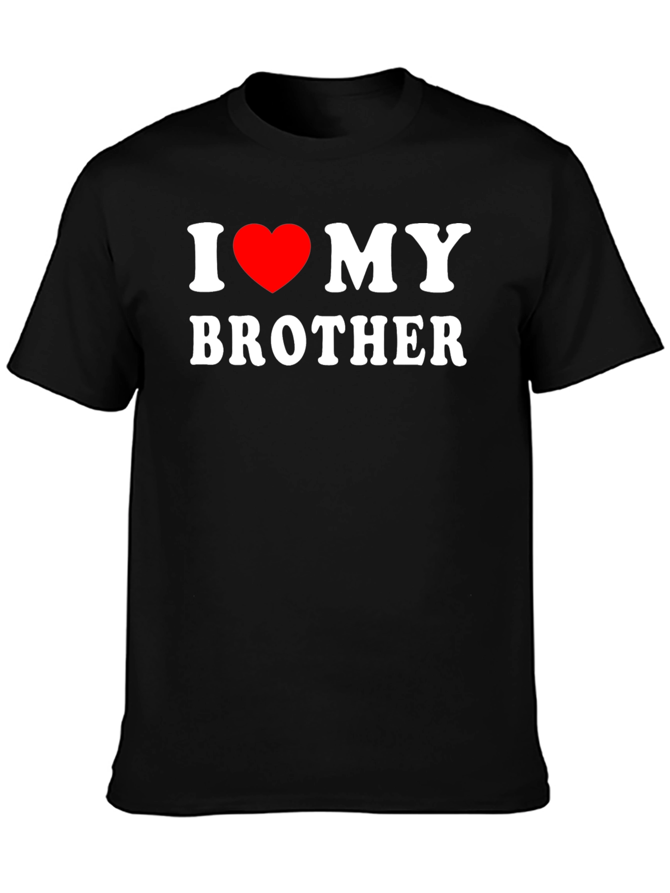 I Love My Brother Graphic Tee - Black