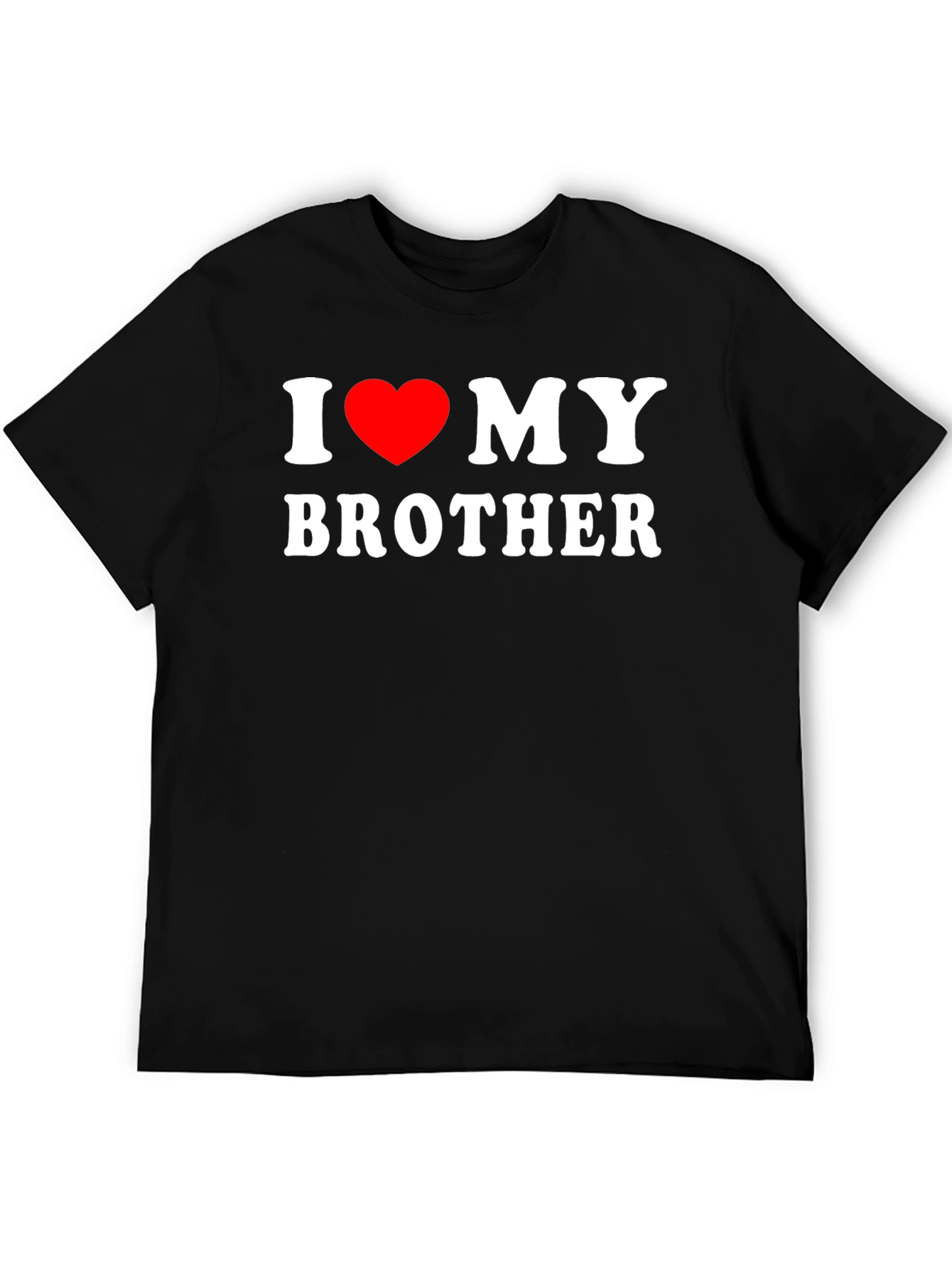 I Love My Brother Graphic Tee - Black