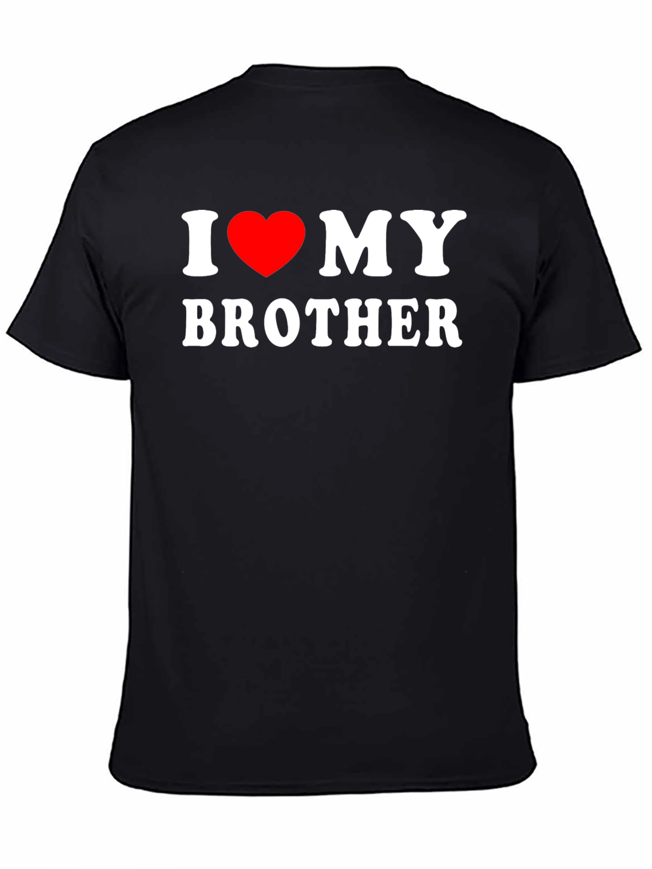 I Love My Brother Graphic Tee - Black