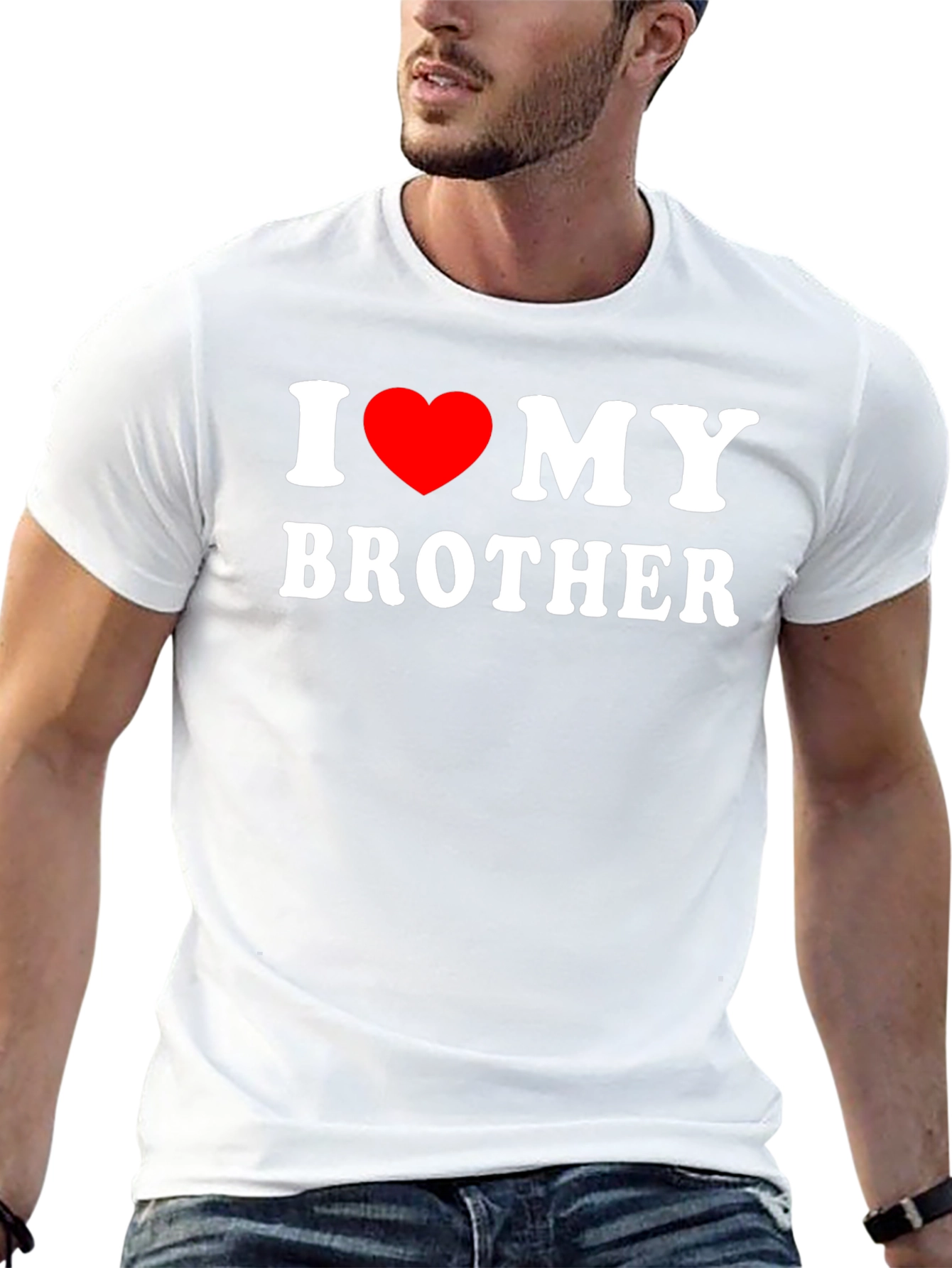 I Love My Brother Graphic Tee - Black