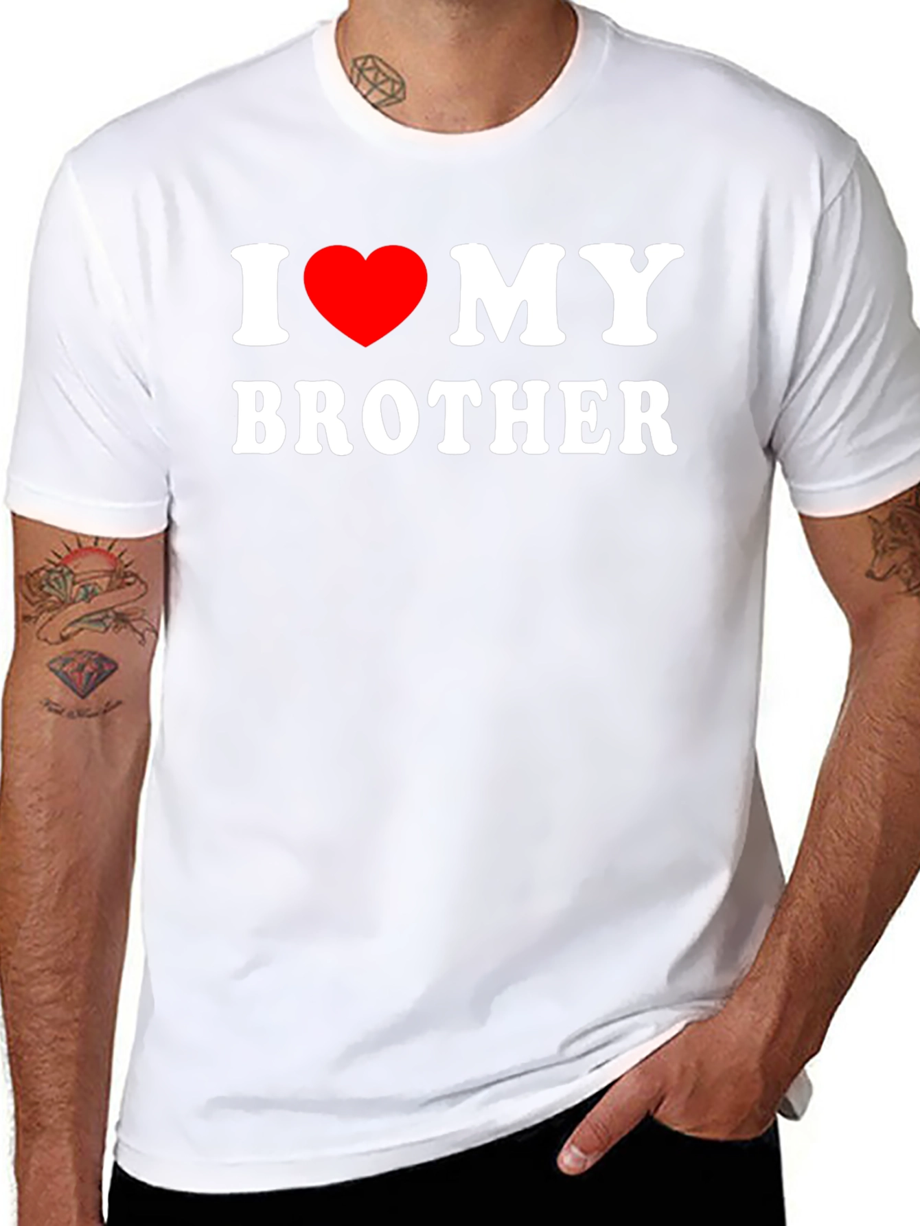 I Love My Brother Graphic Tee - Black