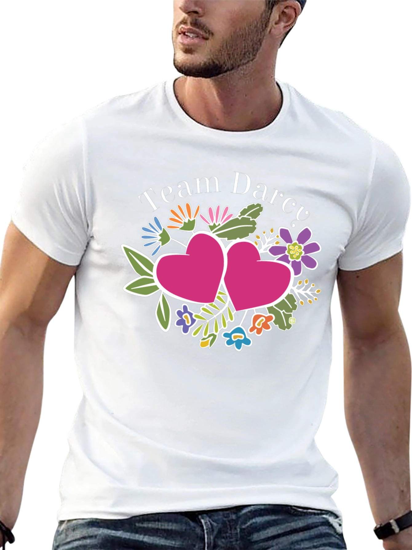 Team Darcy Floral Heart Graphic Tee