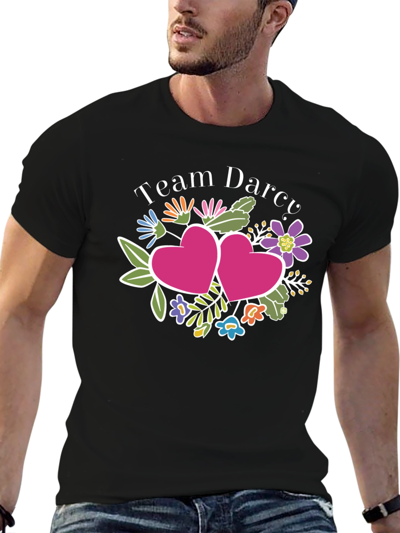 Team Darcy Floral Heart Graphic Tee