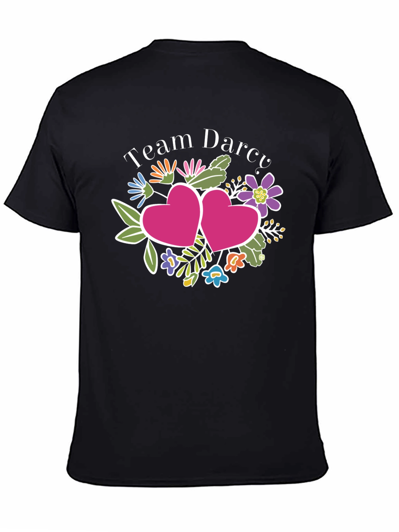 Team Darcy Floral Heart Graphic Tee