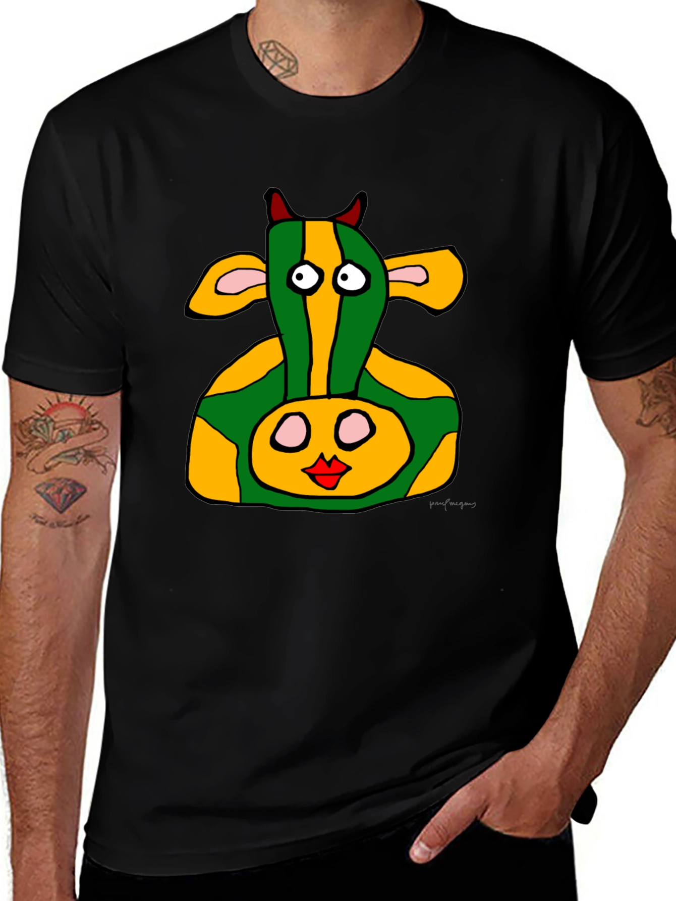 Funky Cow Graphic Tee - Unique Design