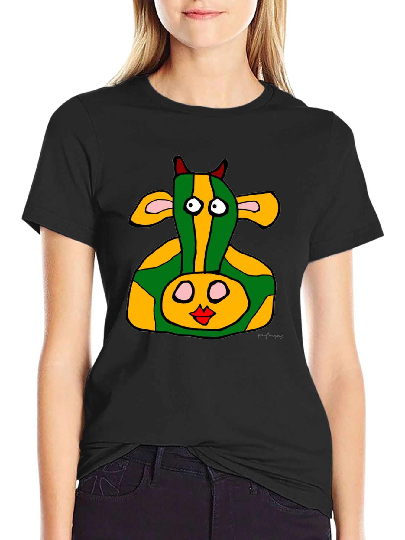 Funky Cow Graphic Tee - Unique Design