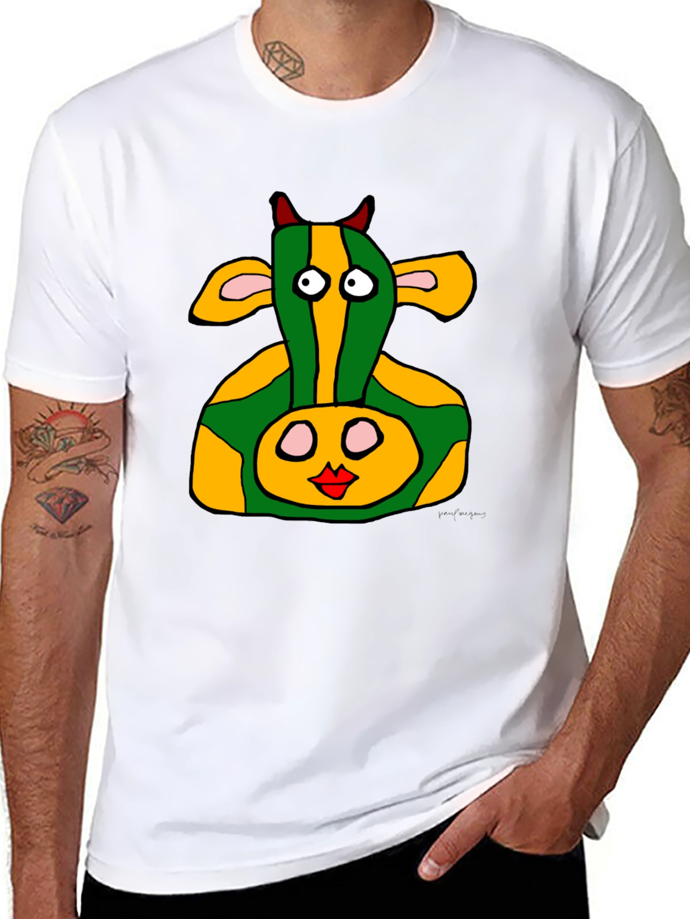 Funky Cow Graphic Tee - Unique Design