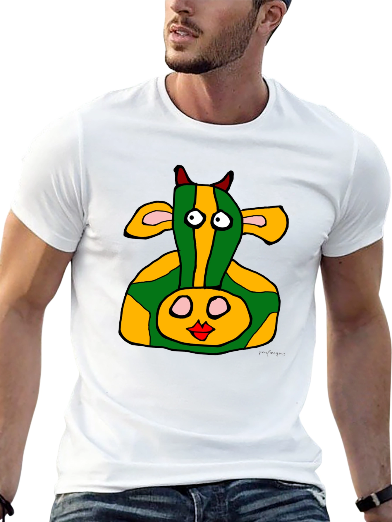 Funky Cow Graphic Tee - Unique Design
