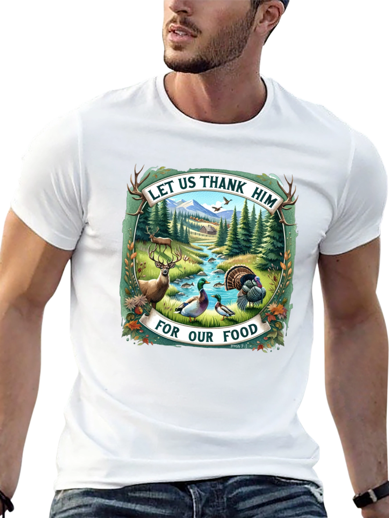 Let Us Thank Him Graphic Tee
