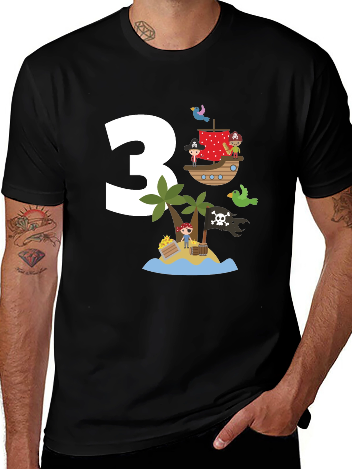 Pirate Birthday T-Shirt - 3 Design