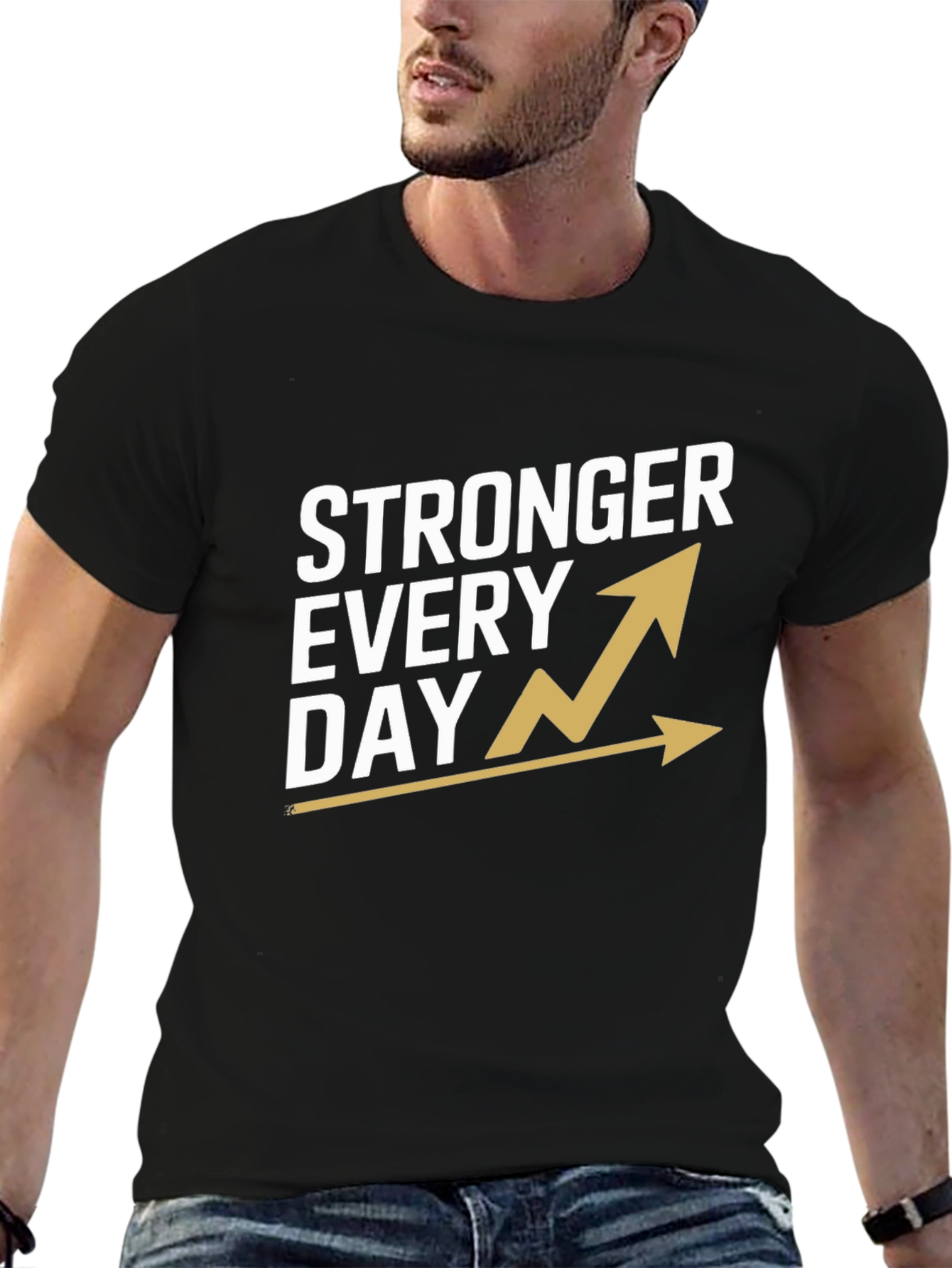 Stronger Every Day Graphic Tee - Black