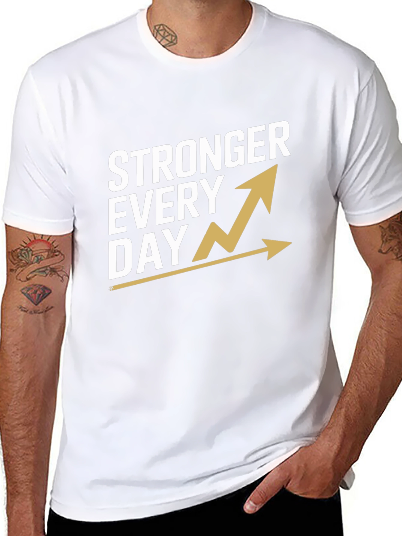Stronger Every Day Graphic Tee - Black