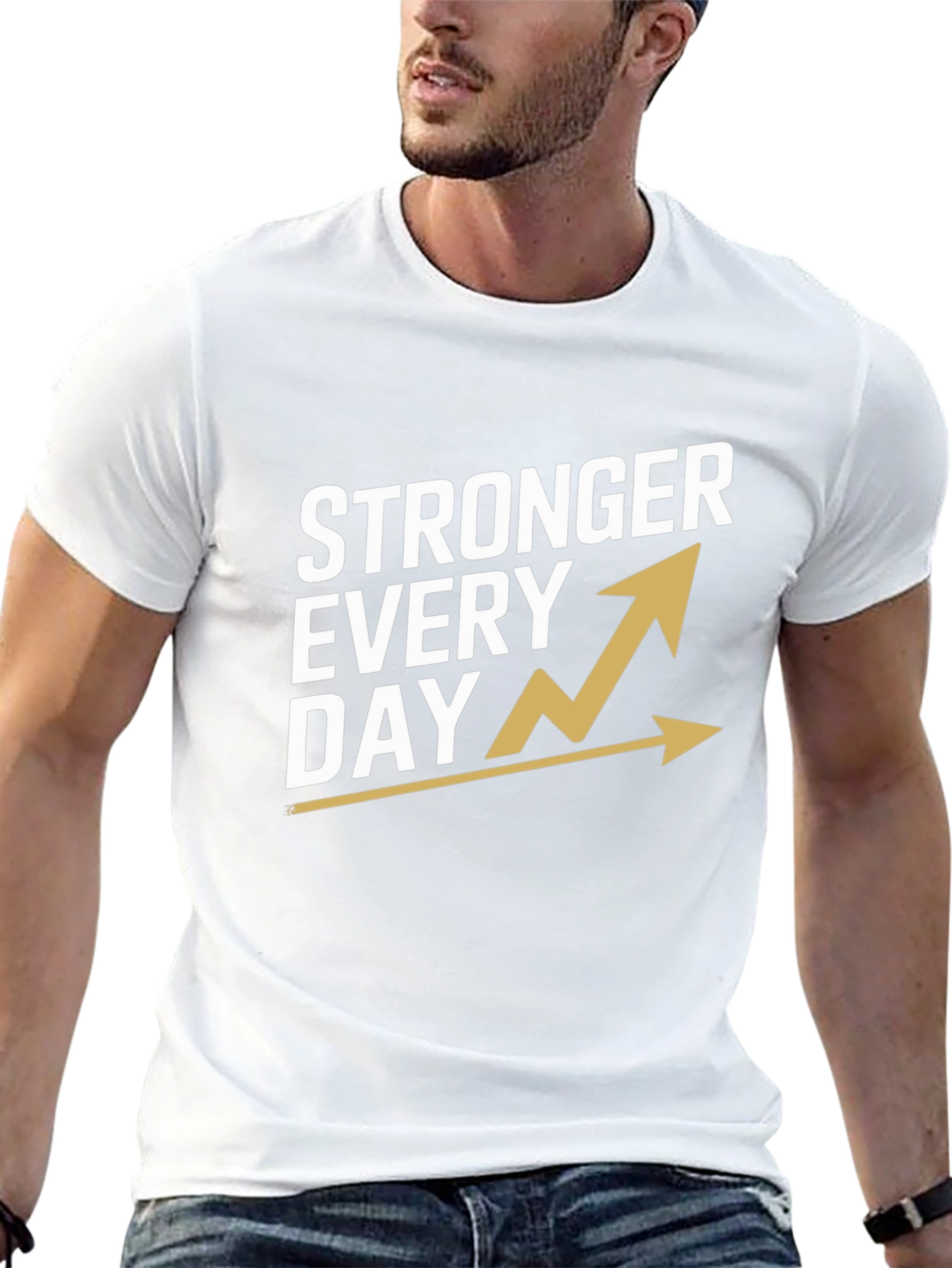 Stronger Every Day Graphic Tee - Black