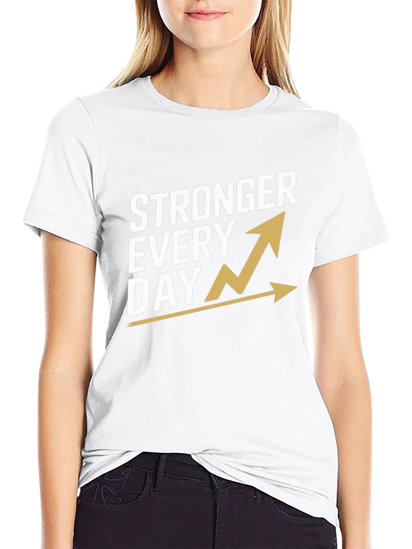 Stronger Every Day Graphic Tee - Black