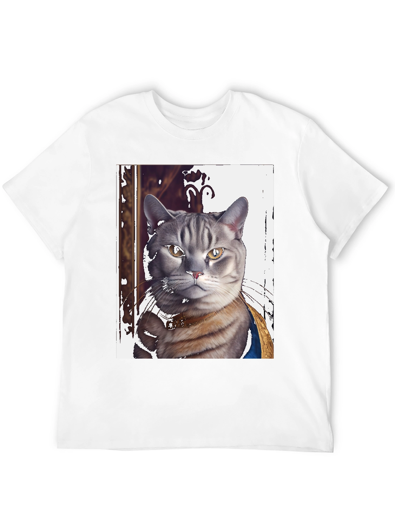 Cat Portrait Graphic Tee - Funny Feline T-Shirt