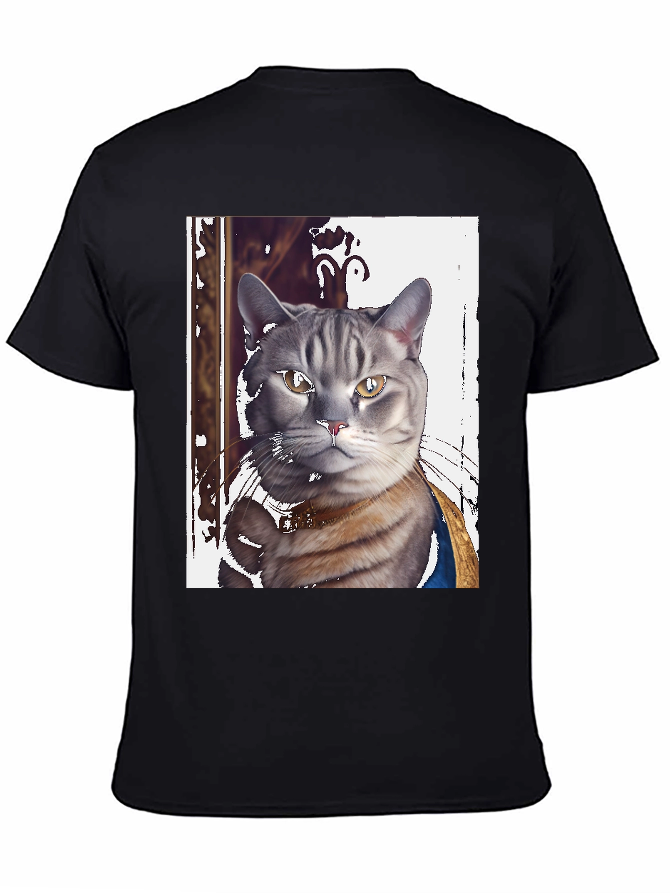 Cat Portrait Graphic Tee - Funny Feline T-Shirt