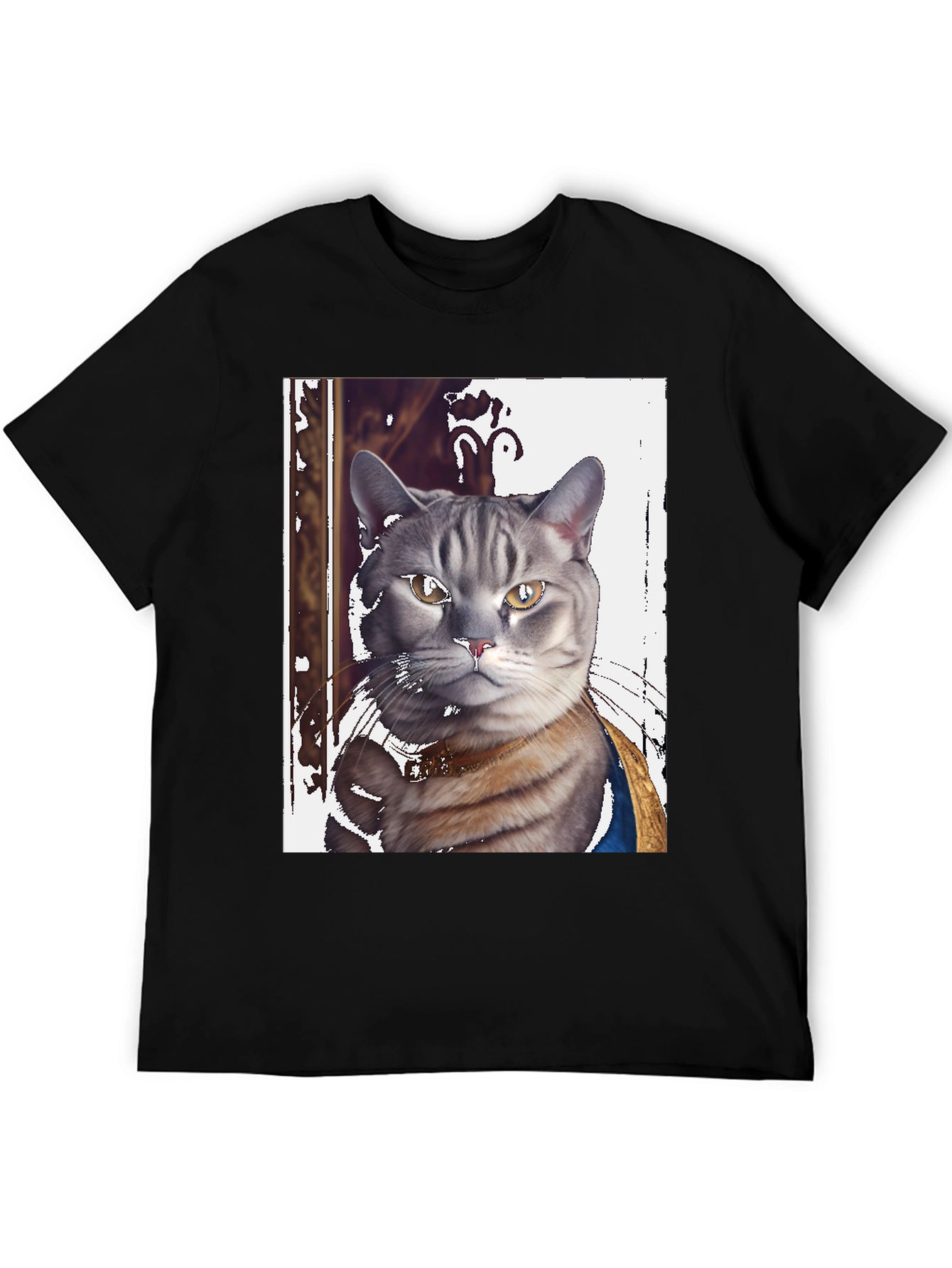 Cat Portrait Graphic Tee - Funny Feline T-Shirt