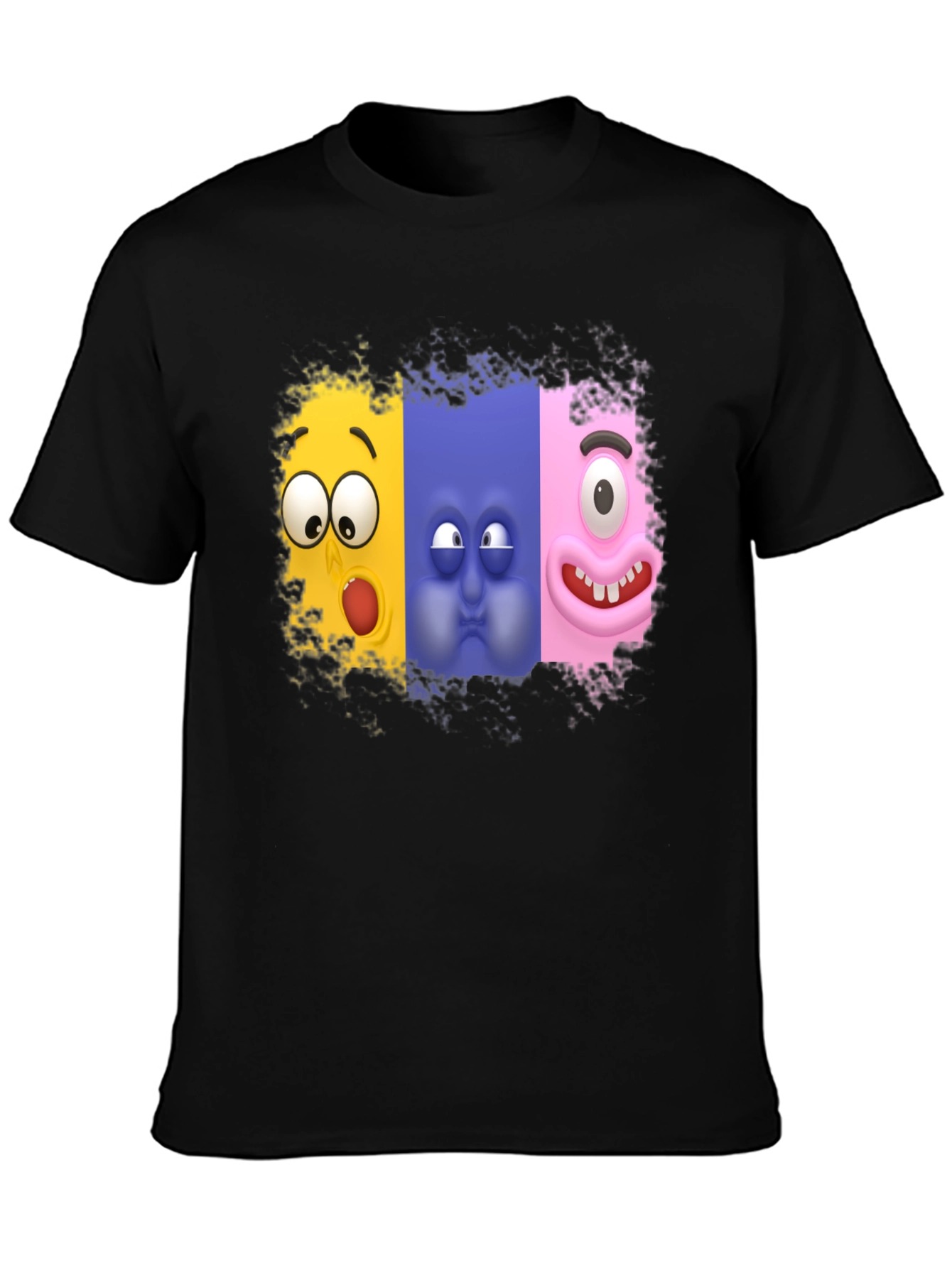 Funny Faces Graphic T-Shirt - Soft Cotton Blend