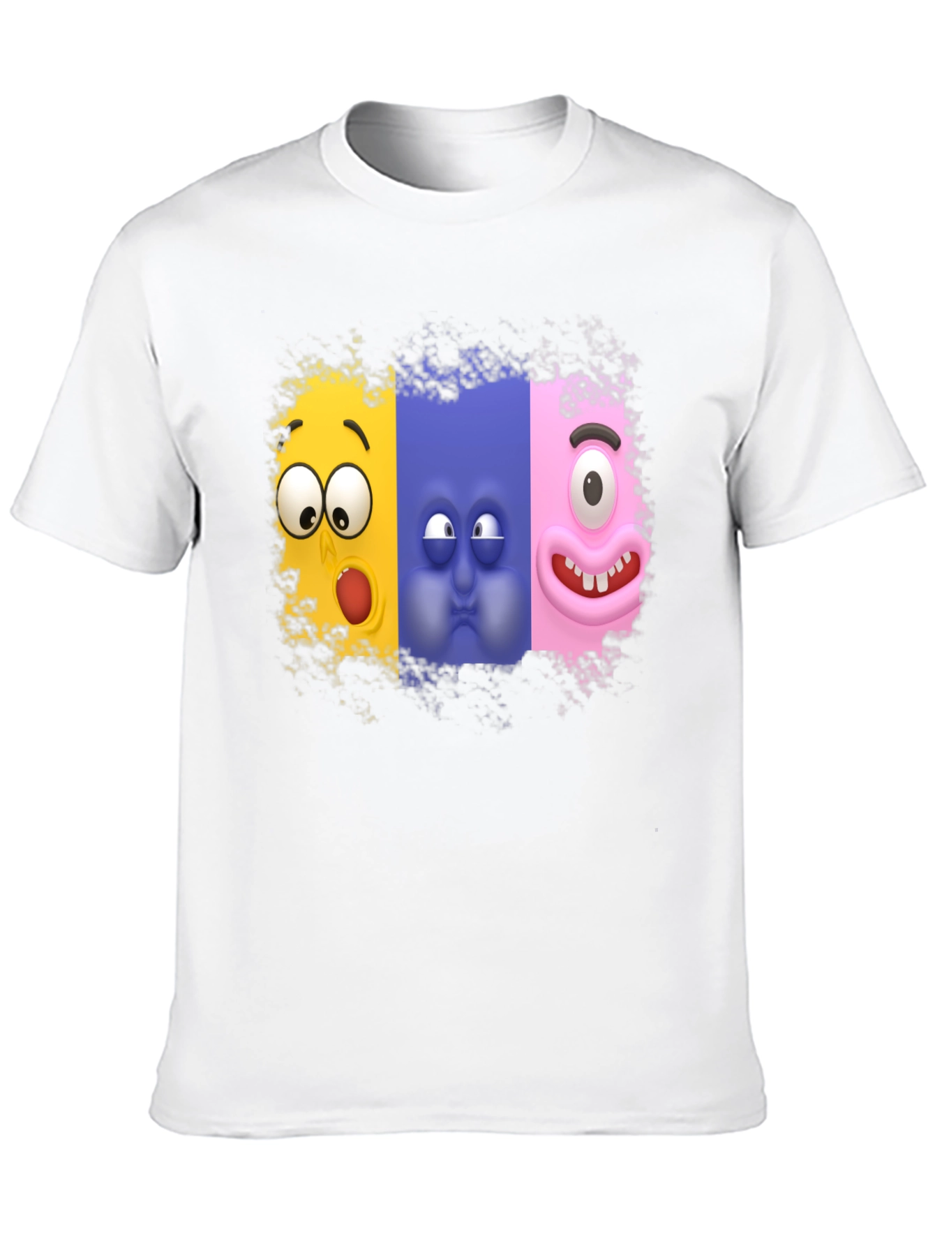 Funny Faces Graphic T-Shirt - Soft Cotton Blend