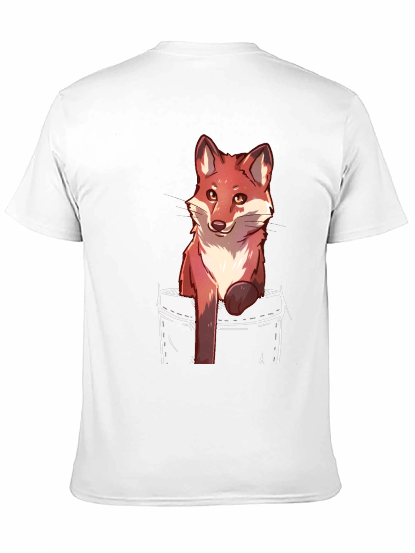 Fox Pocket Print Black T-Shirt
