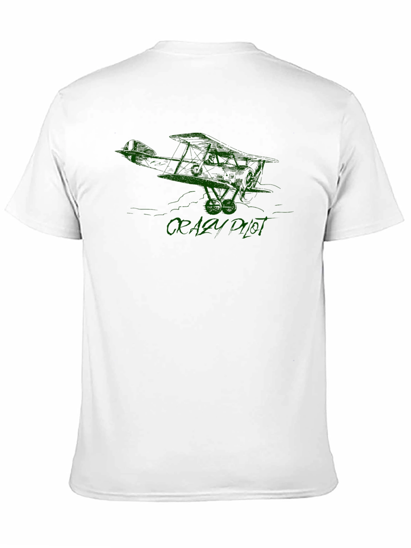 Crazy Pilot Graphic T-Shirt - Black