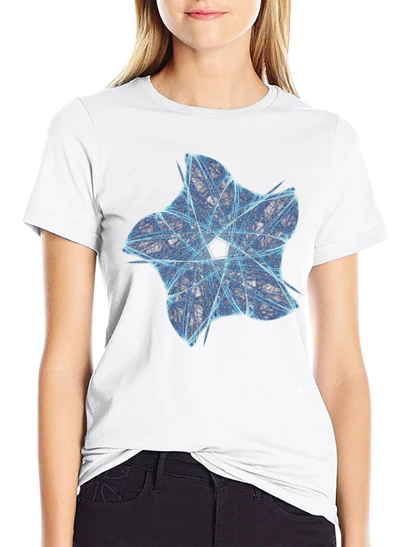 Abstract Star Graphic Tee - Modern Casual Style