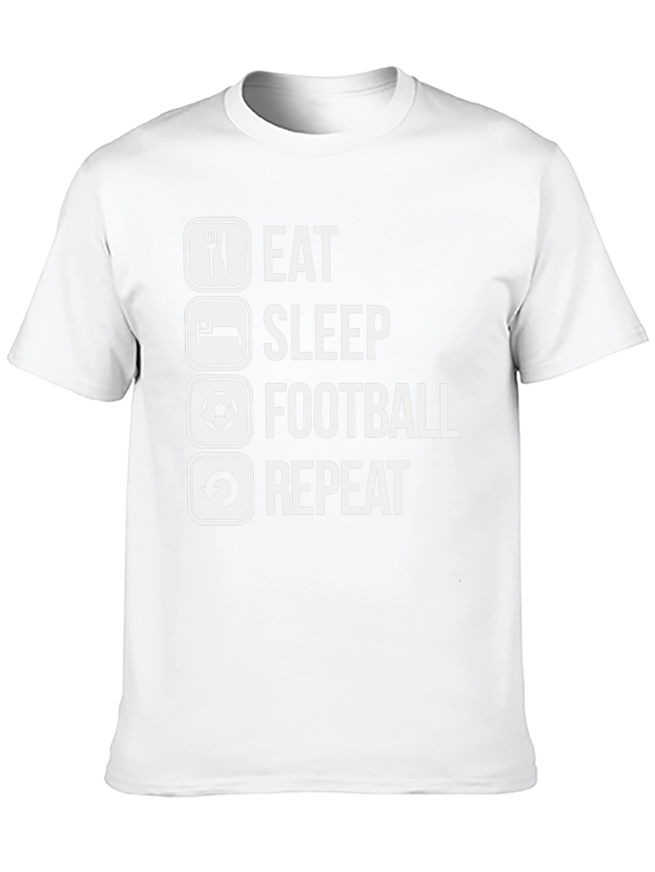Eat Sleep Football Repeat Graphic Tee