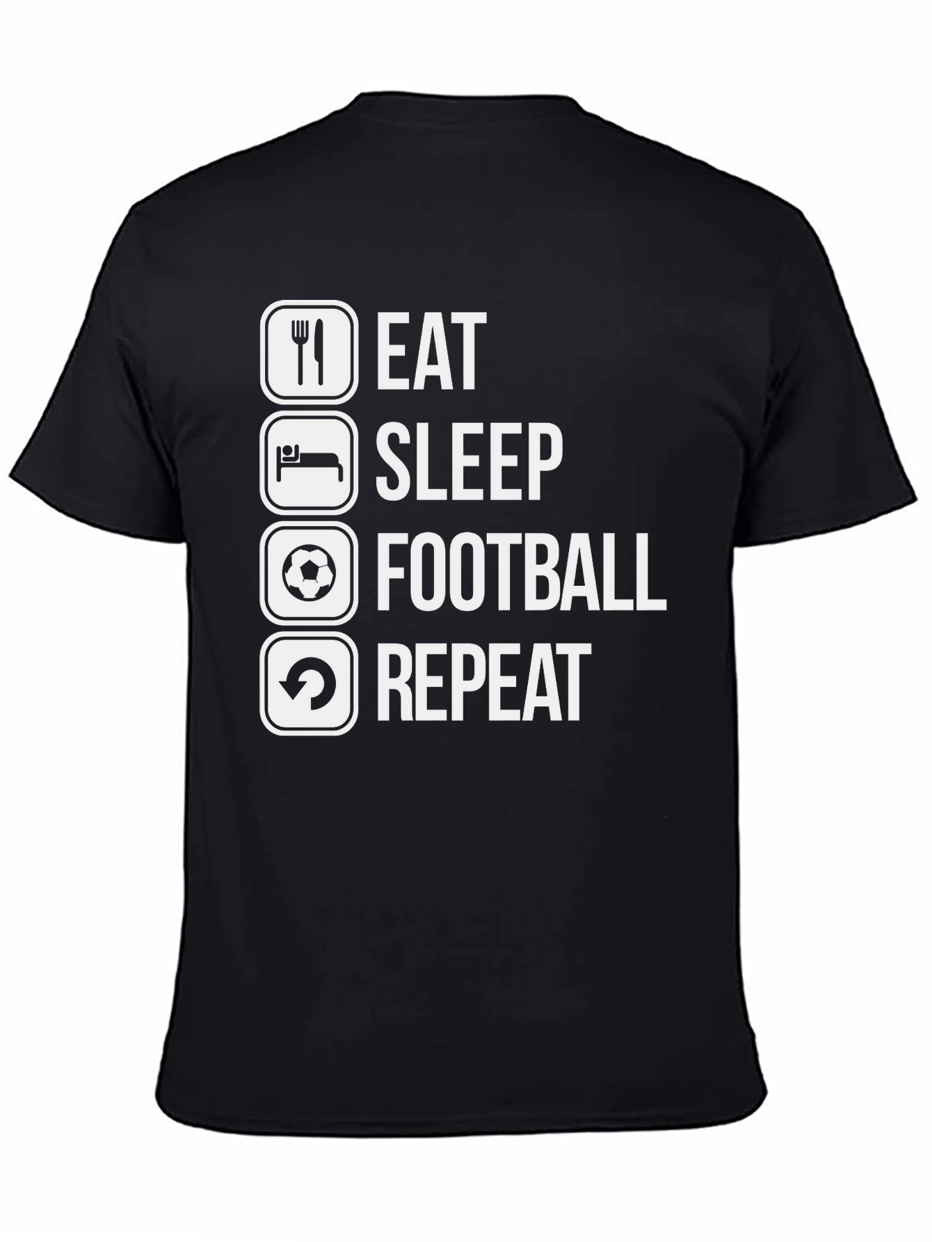 Eat Sleep Football Repeat Graphic Tee